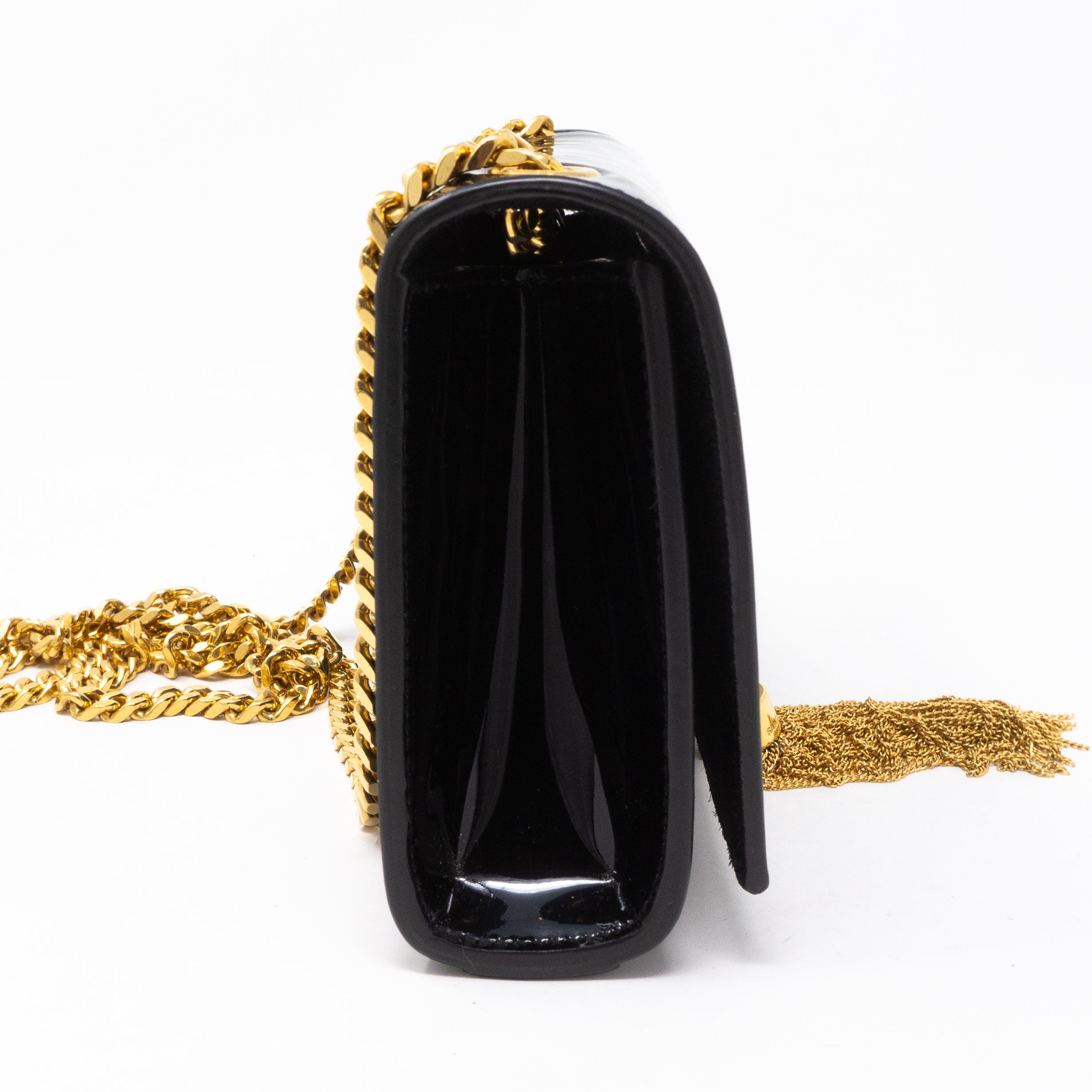 Kate Small Tassel Black Patent Leather