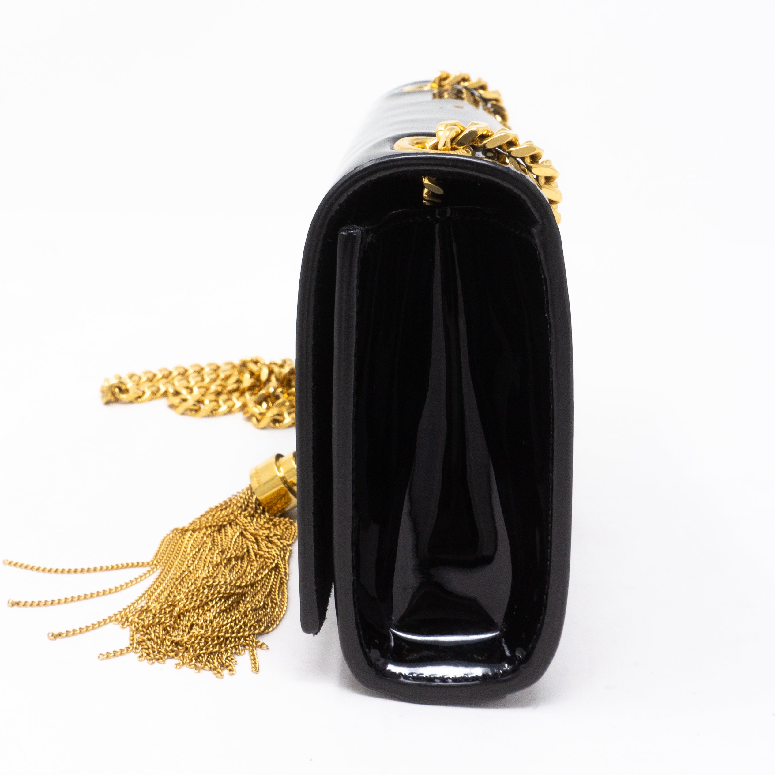 Kate Small Tassel Black Patent Leather