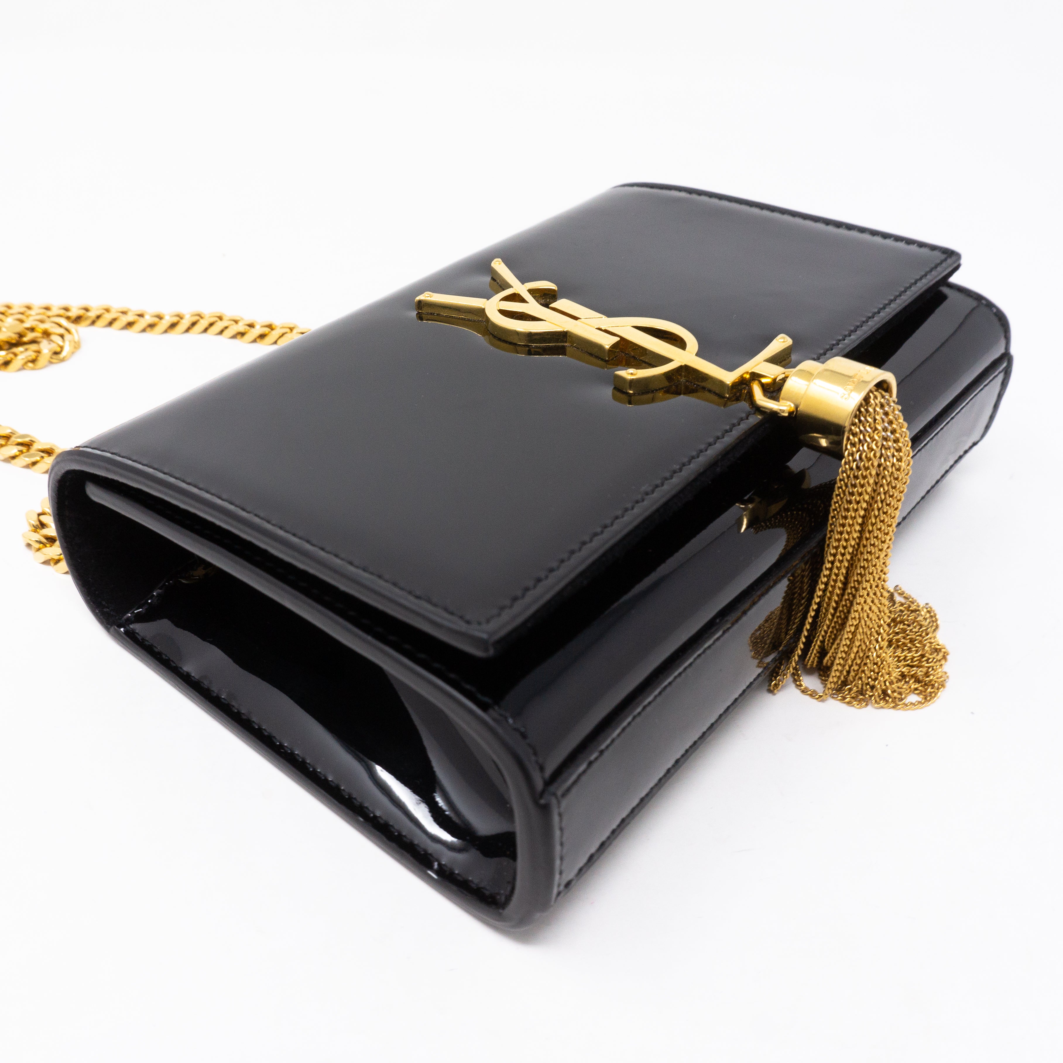 Kate Small Tassel Black Patent Leather