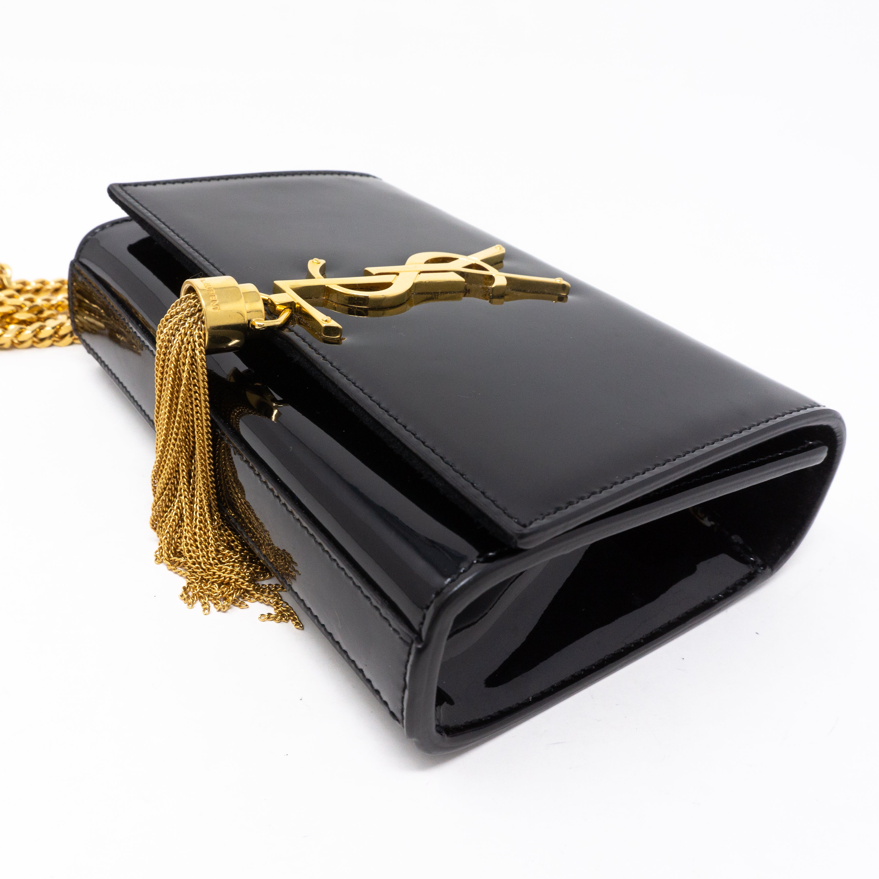 Kate Small Tassel Black Patent Leather