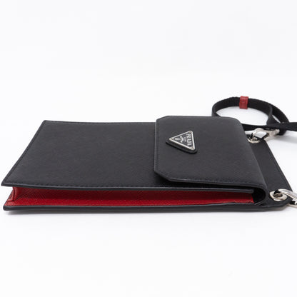 Smartphone Case Black Saffiano Leather – Queen Station