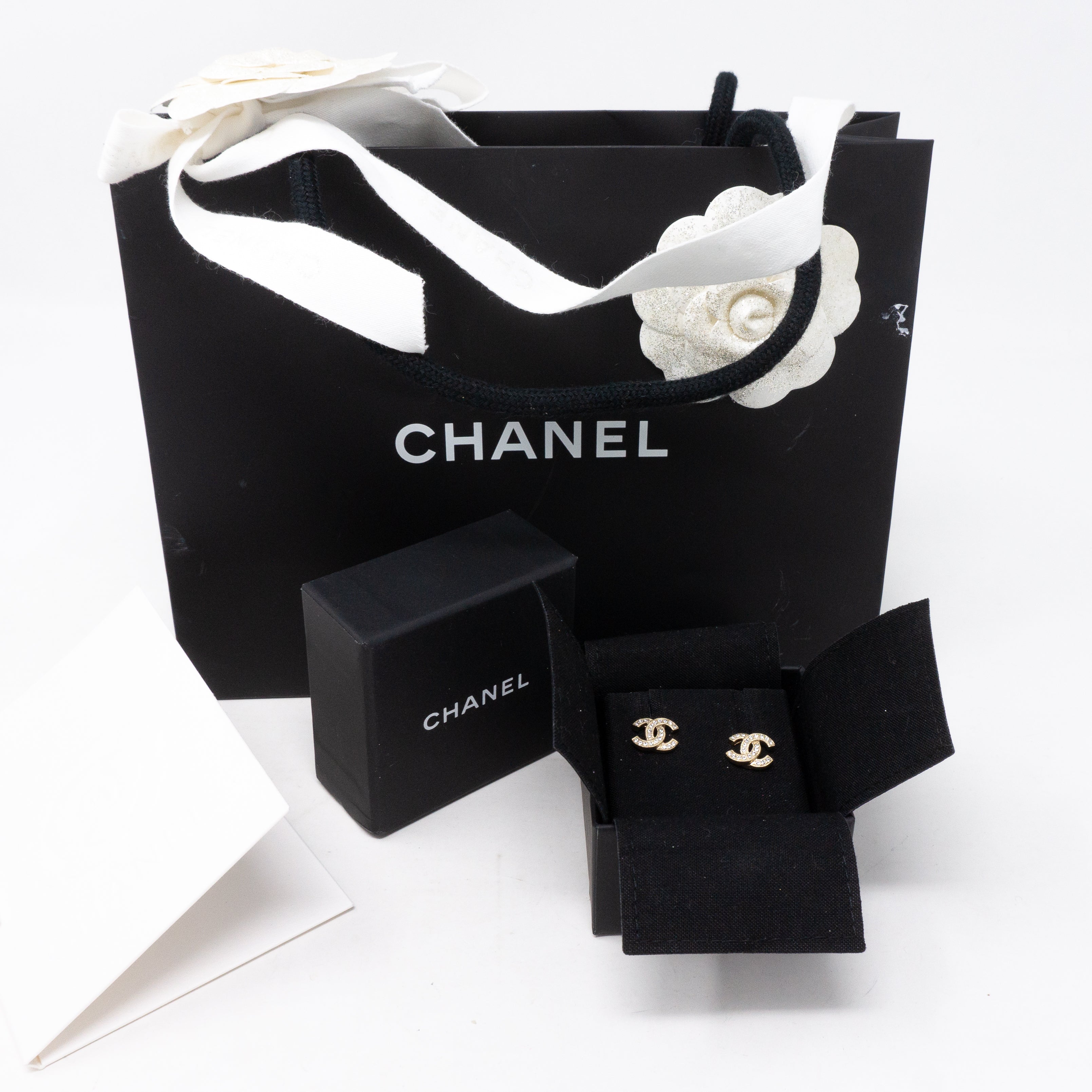 CC Crystal Earrings Gold – Queen Station - Chanel