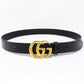 GG Marmont Black Leather Belt 95 cm