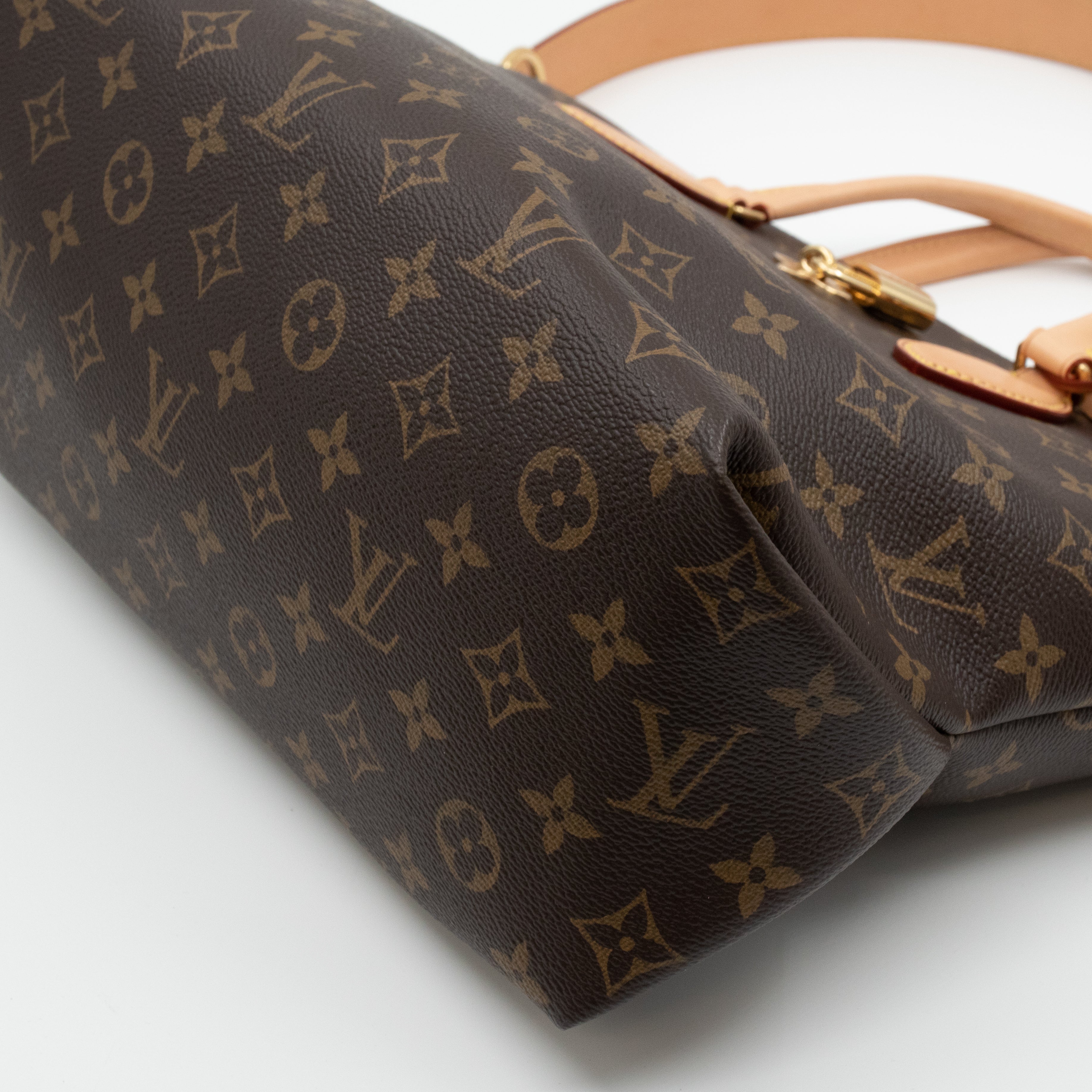Flower Zipped Tote MM Monogram Beige