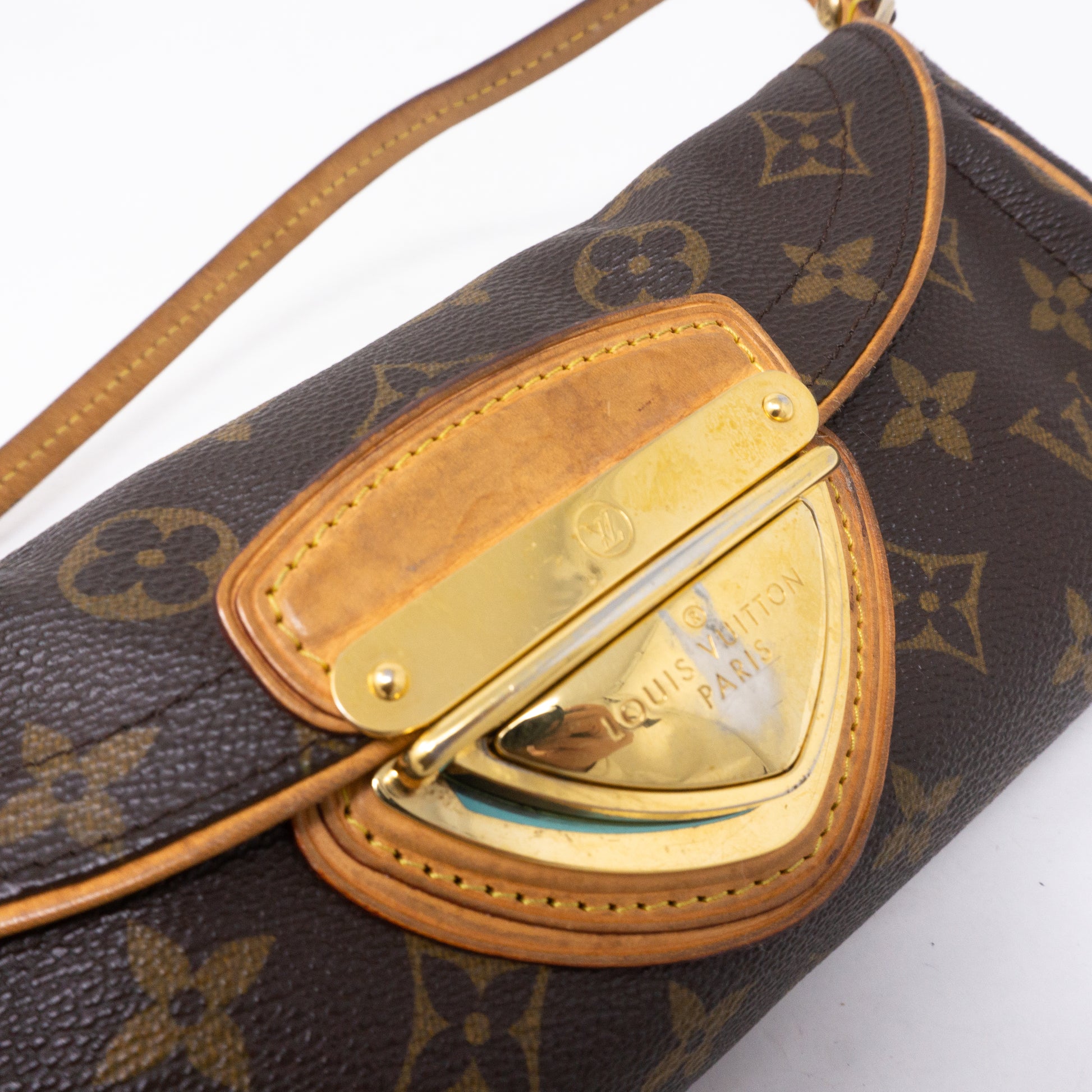 Louis Vuitton Brown Monogram Beverly Pochette Leather Cloth ref.445370 -  Joli Closet