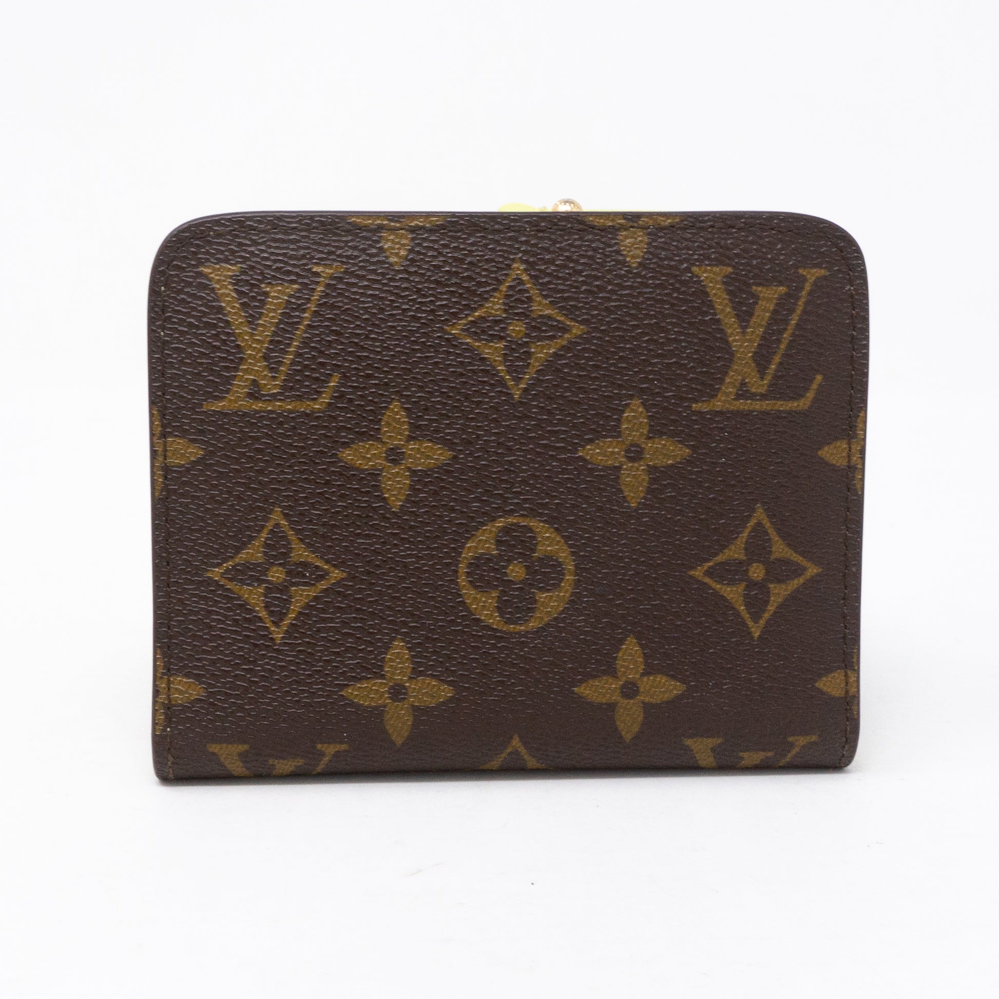 Louis Vuitton Wallet Monogram Insolite Fleuri Brown Pink in Coated
