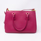 Galleria Small Double Zip Pink Saffiano
