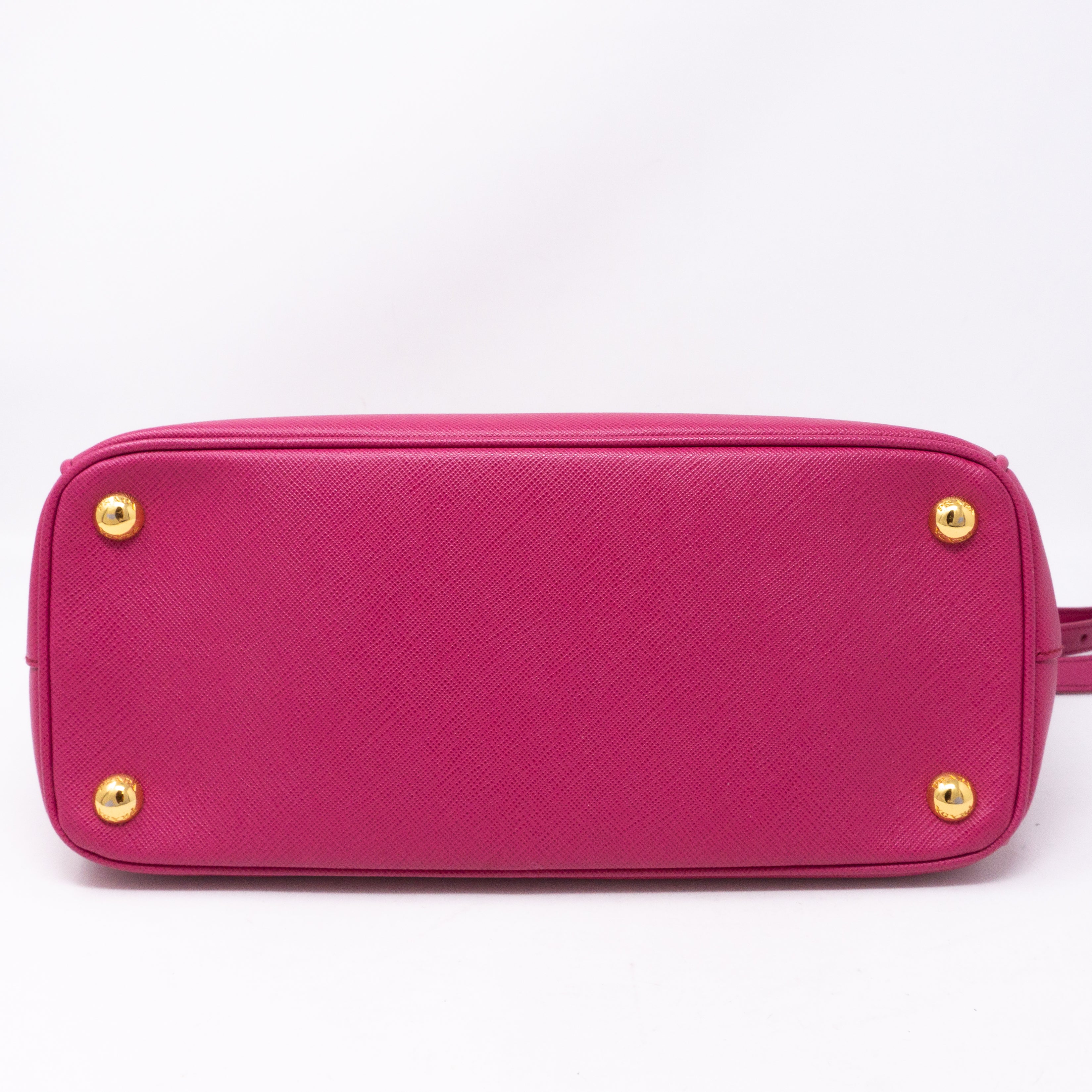 Galleria Small Double Zip Pink Saffiano