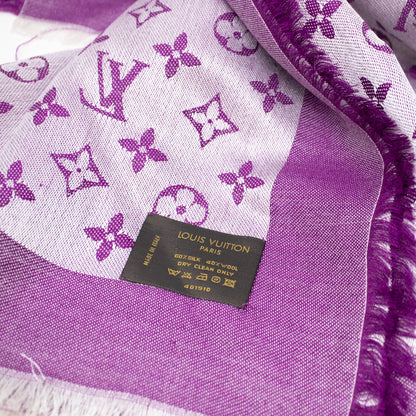 Monogram Denim Shawl Purple