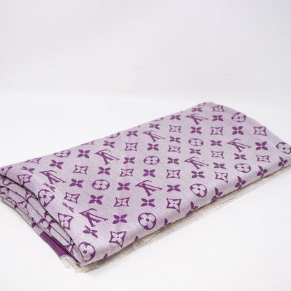 Monogram Denim Shawl Purple