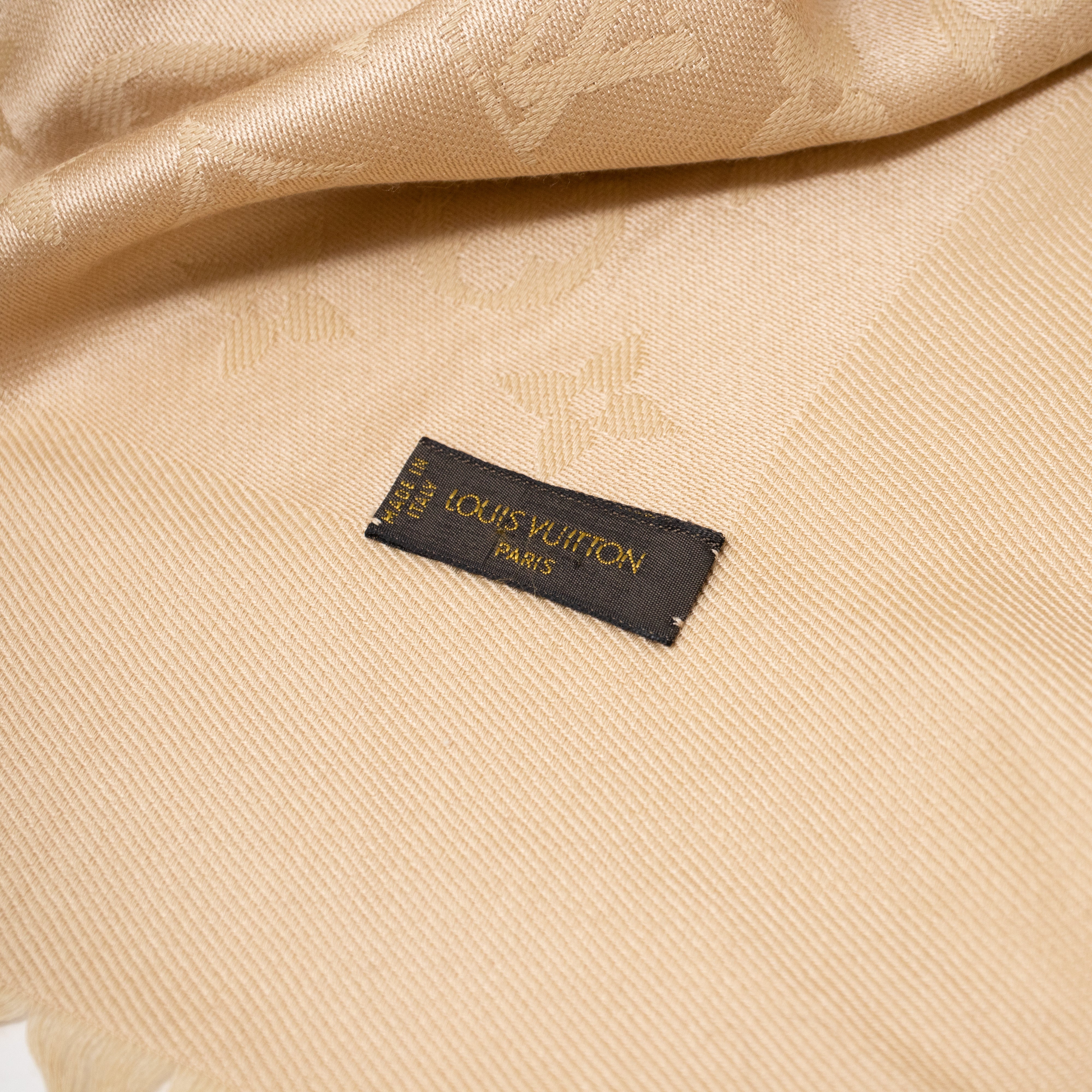 Monogram Shawl Beige