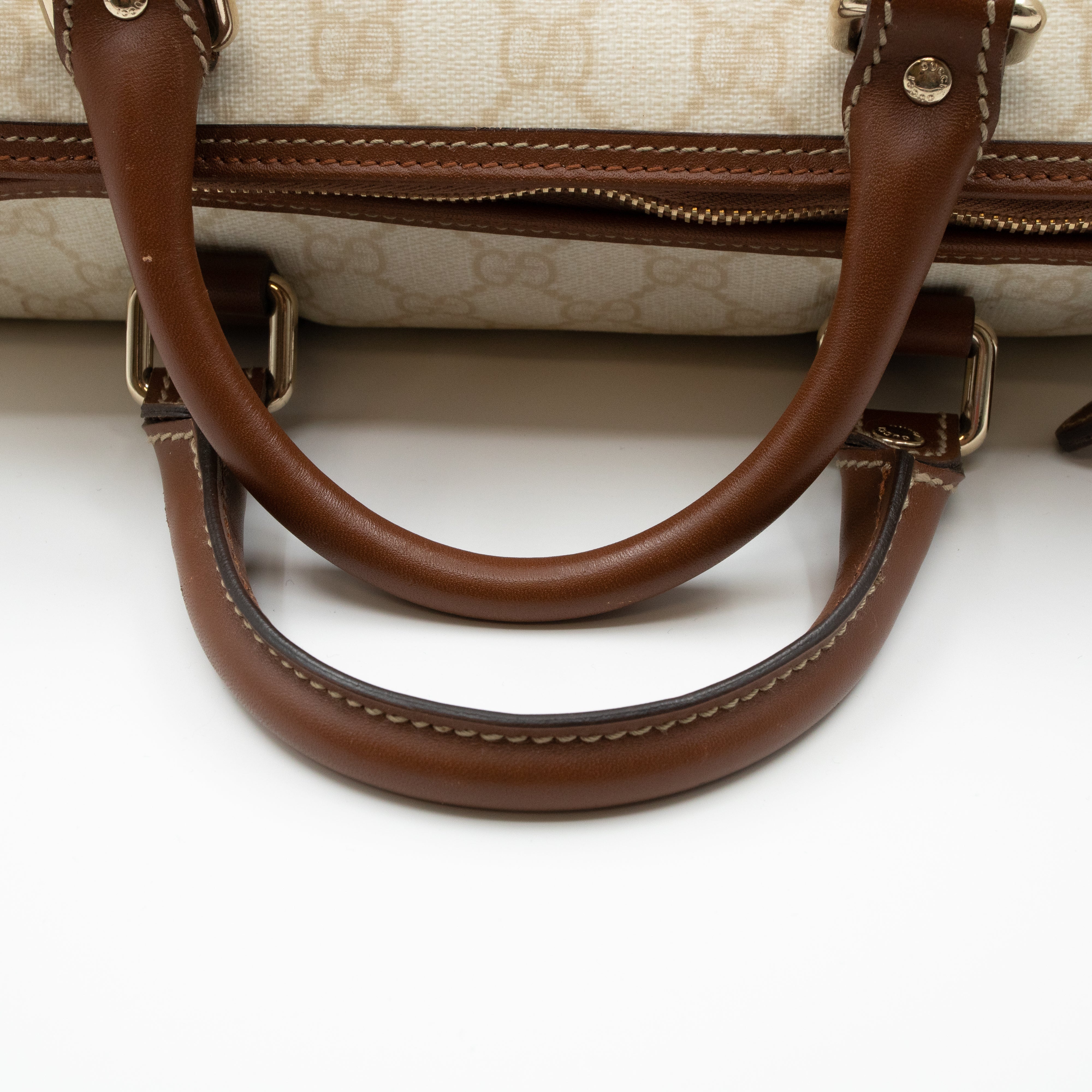 Joy Boston White Canvas Bag