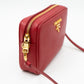 Camera Bag Red Leather