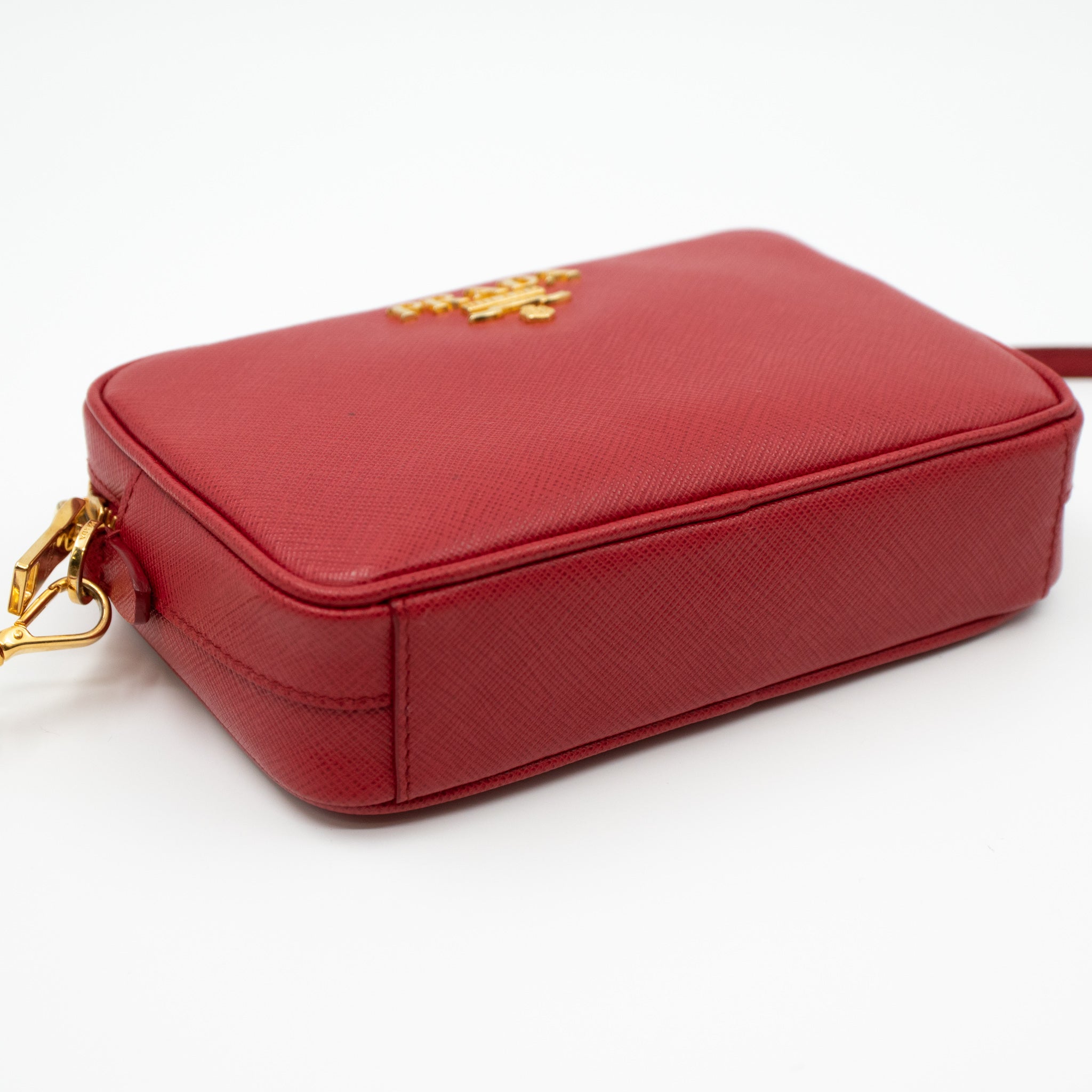 Camera Bag Red Leather