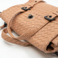 Intrecciato Two Way Shoulder Bag Beige Leather