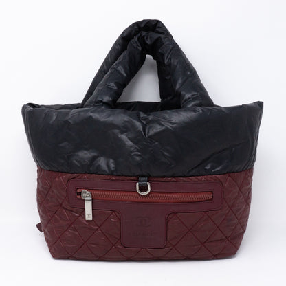 Coco Cocoon Black Quilted Nylon Tote