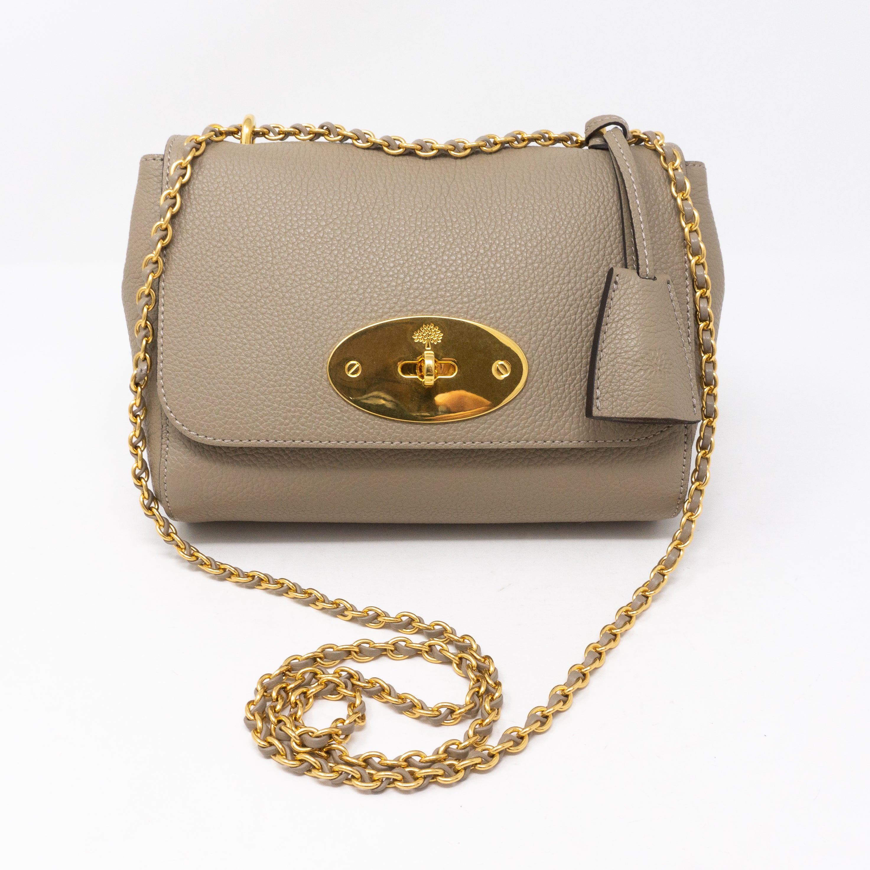Lily Small Solid Grey Leather