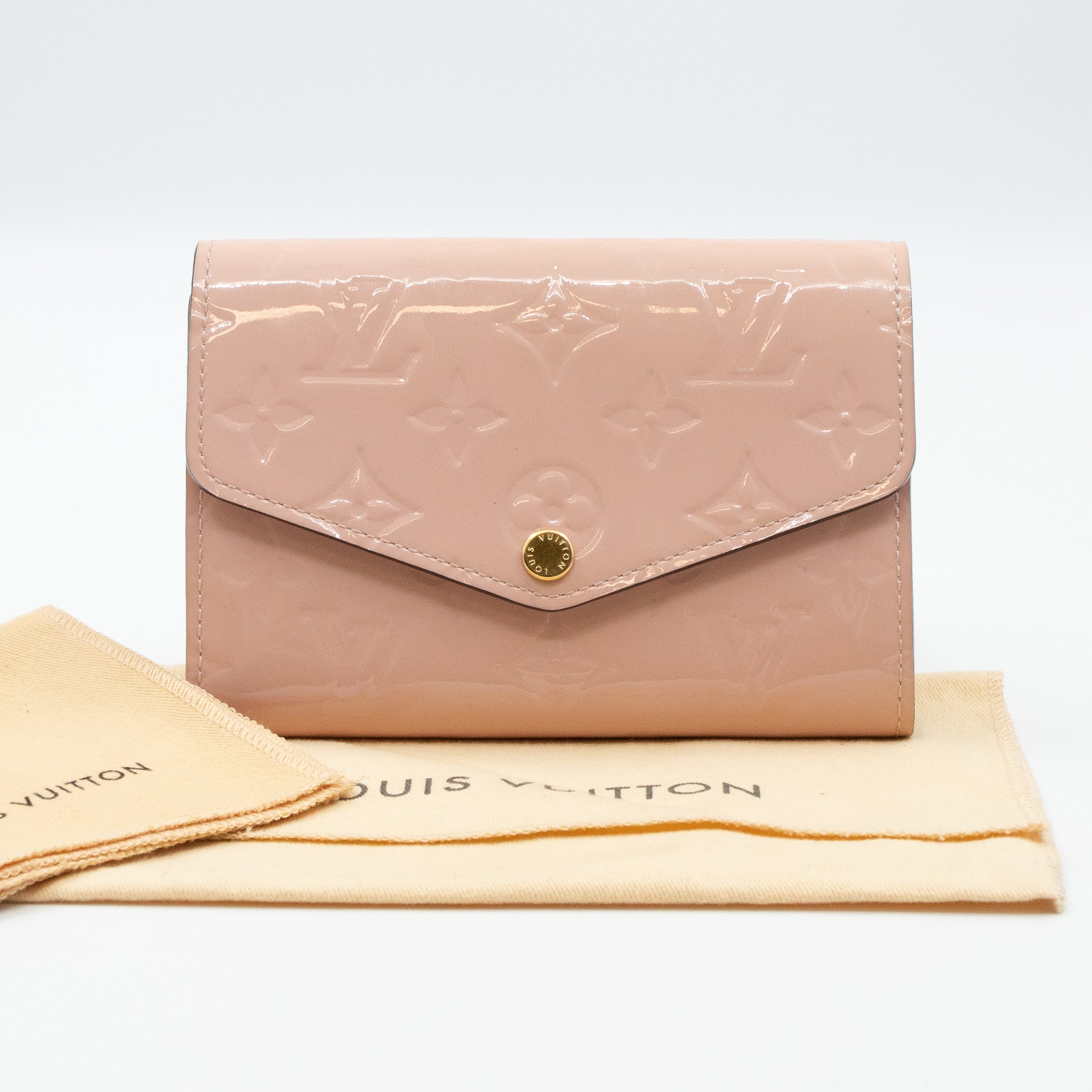 Sarah Compact Wallet Vernis Rose Ballerine