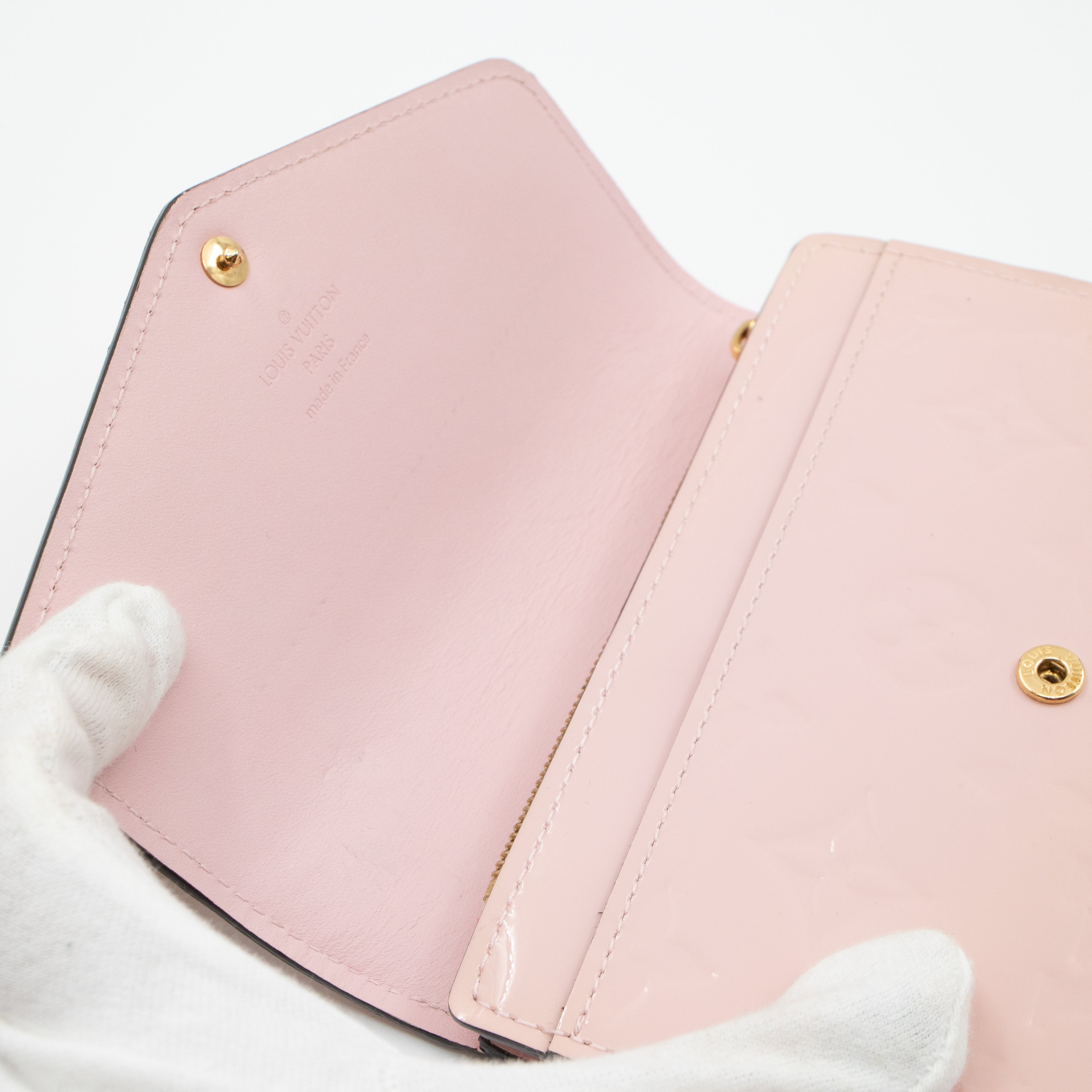 Sarah Compact Wallet Vernis Rose Ballerine