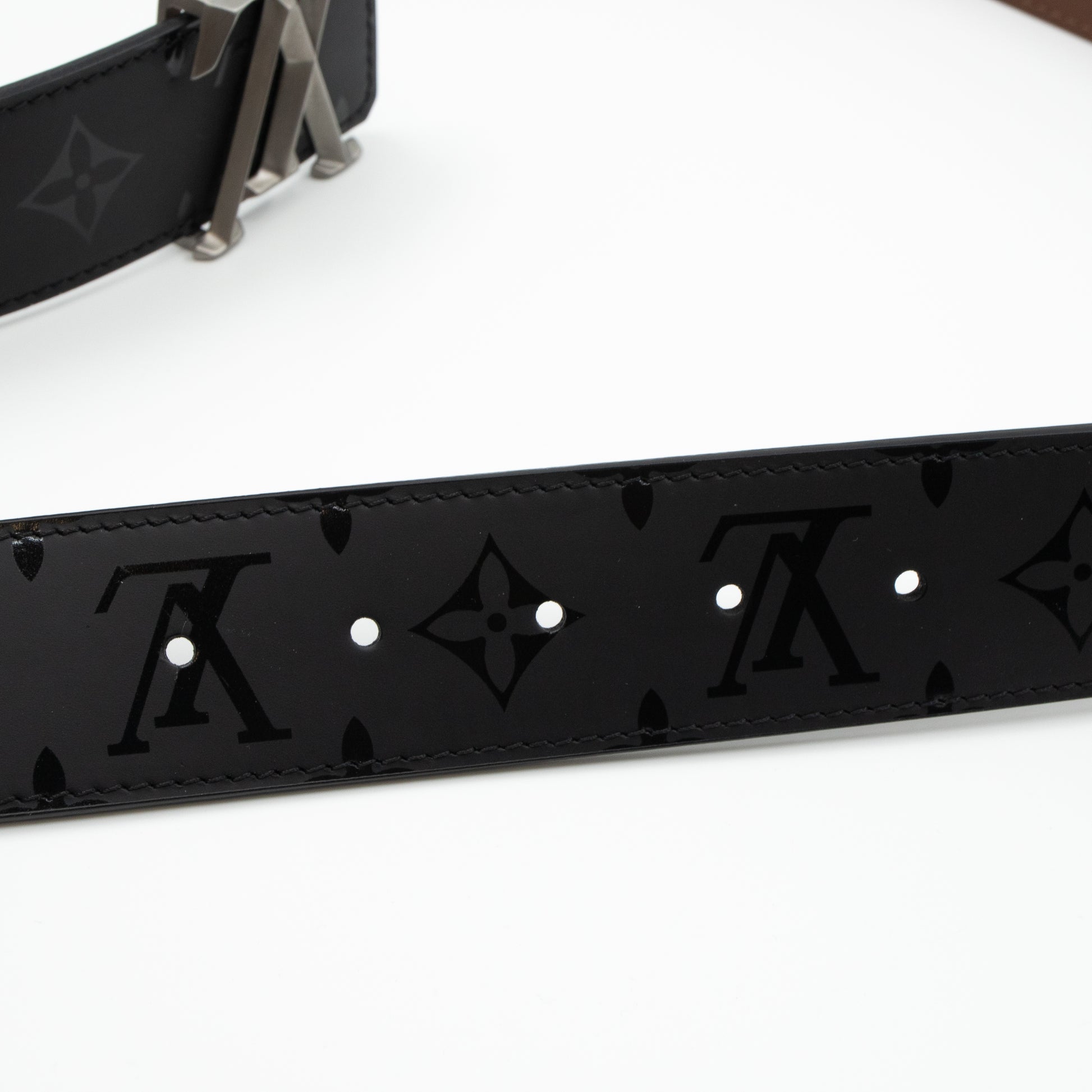Louis Vuitton Pyramide 40mm Reversible Belt Monogram Illusion Black/Brown  Sz 110