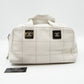 Boston Bag Quilted White Leather