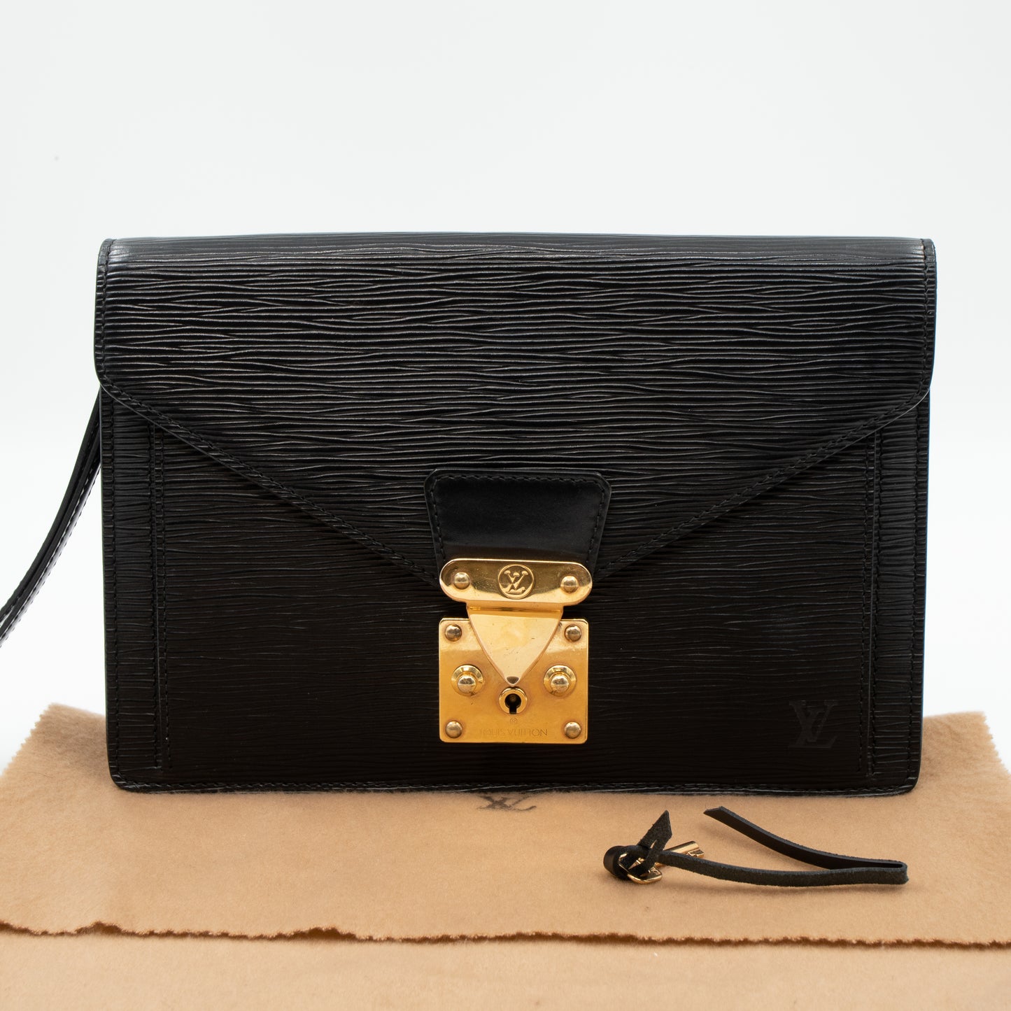 Dragonne Sellier Clutch Black Epi Leather