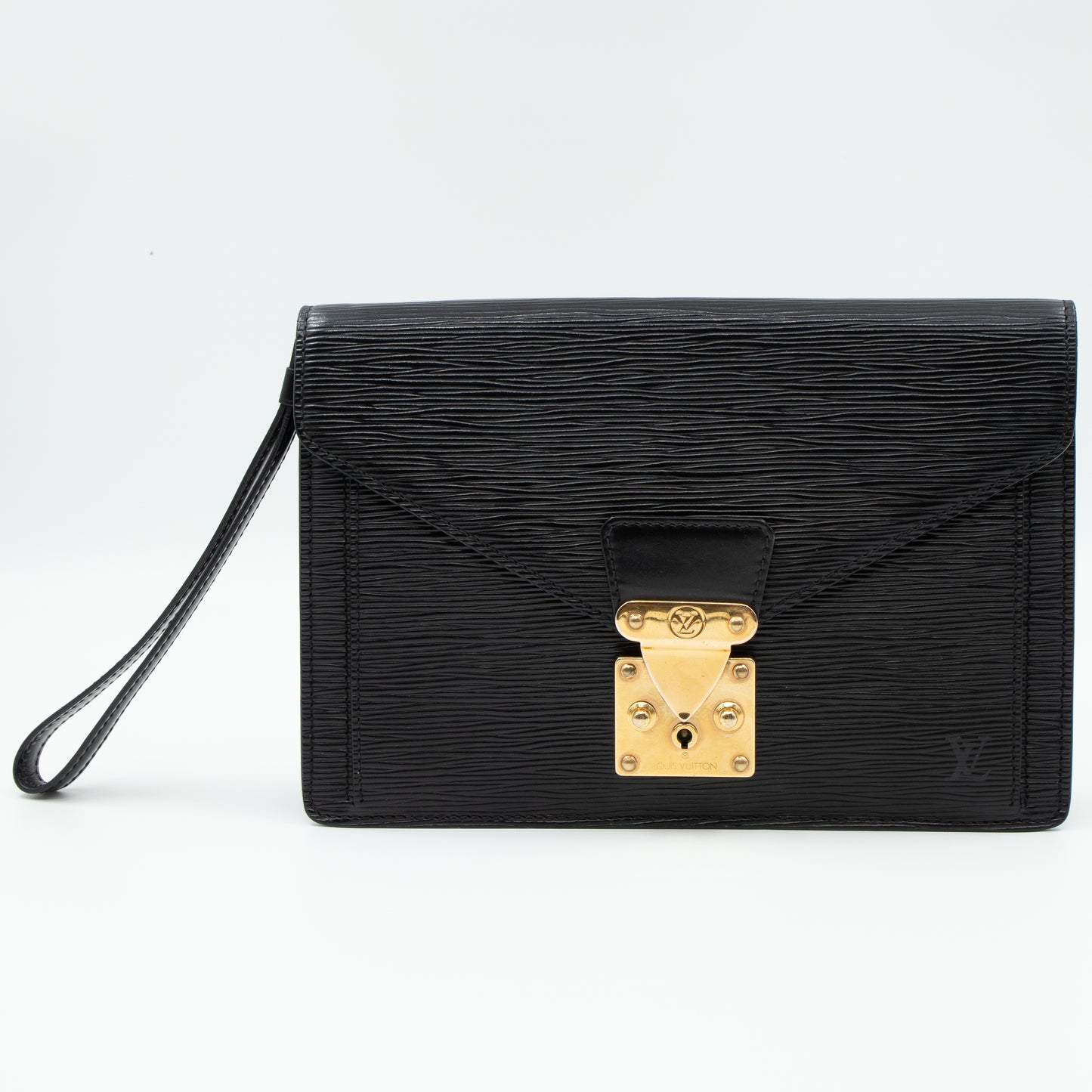 Dragonne Sellier Clutch Black Epi Leather