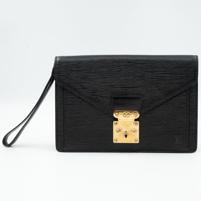 Dragonne Sellier Clutch Black Epi Leather