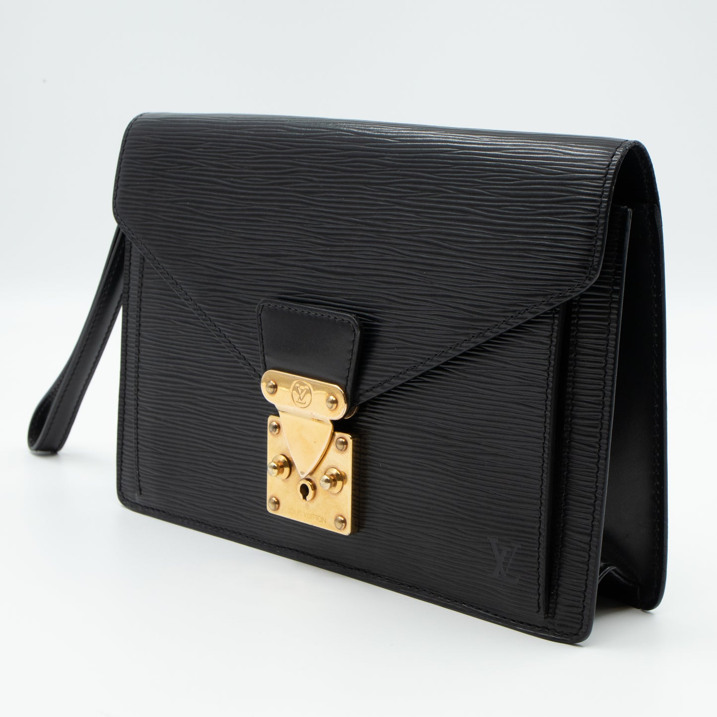 Dragonne Sellier Clutch Black Epi Leather