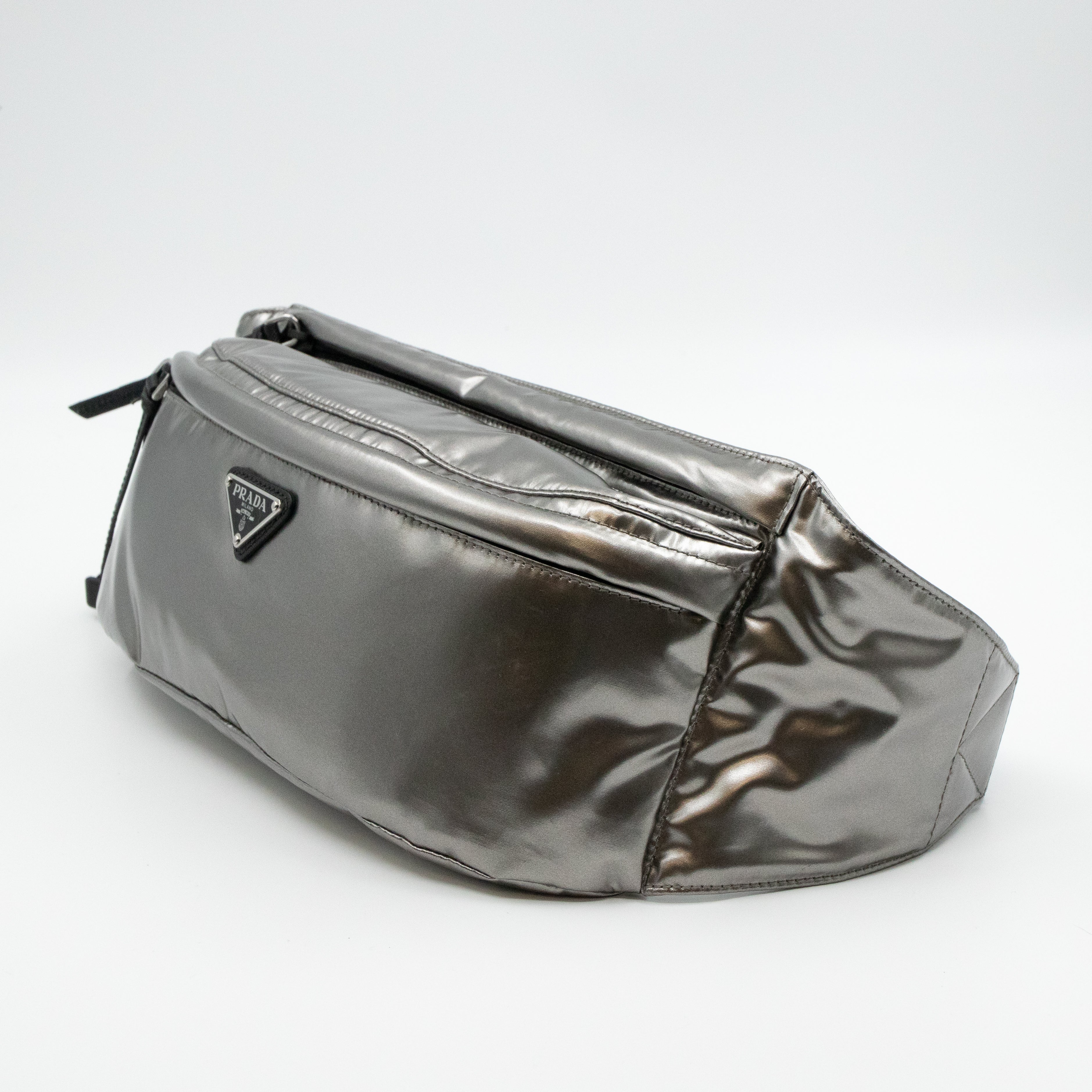 Prada metallic belt on sale bag