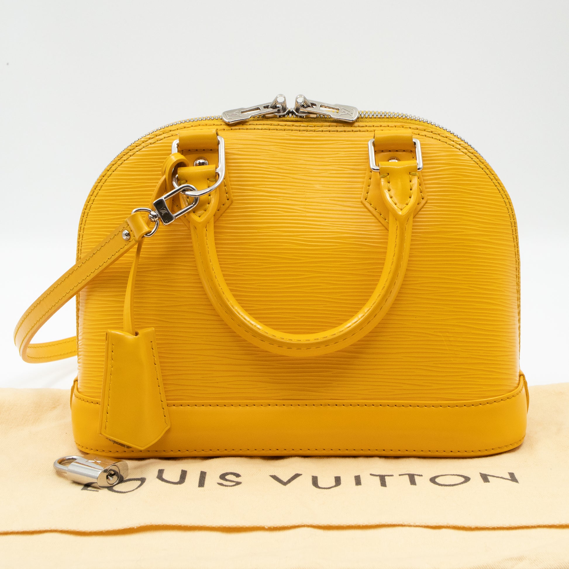Louis Vuitton Pistache Epi Leather Alma BB Bag at 1stDibs  yellow alma bb,  louis vuitton alma bb yellow, lv alma bag