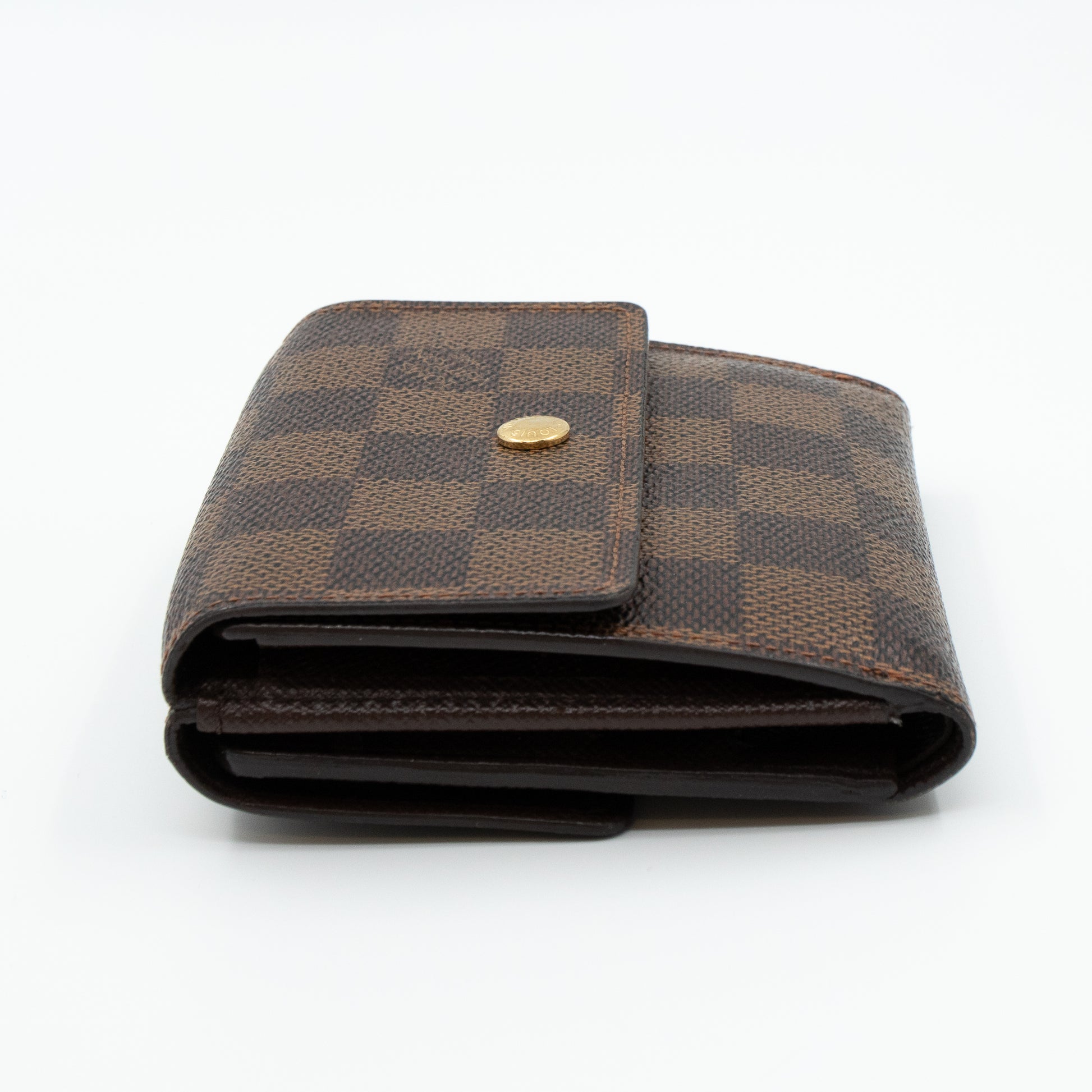 Louis Vuitton Damier Ebene Elise Compact Snap Wallet 367lvs525