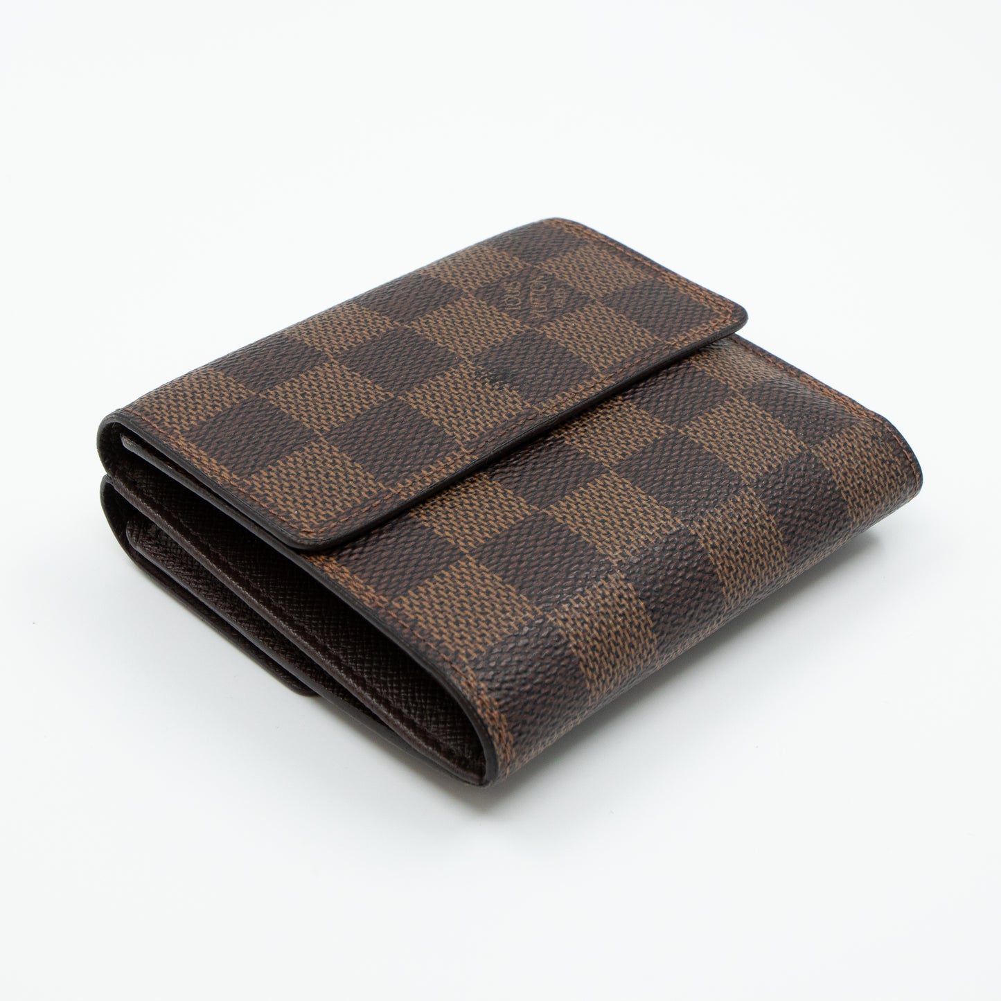 Louis Vuitton Wallet Elise Damier Ebene Brown in Canvas with Gold-tone - GB