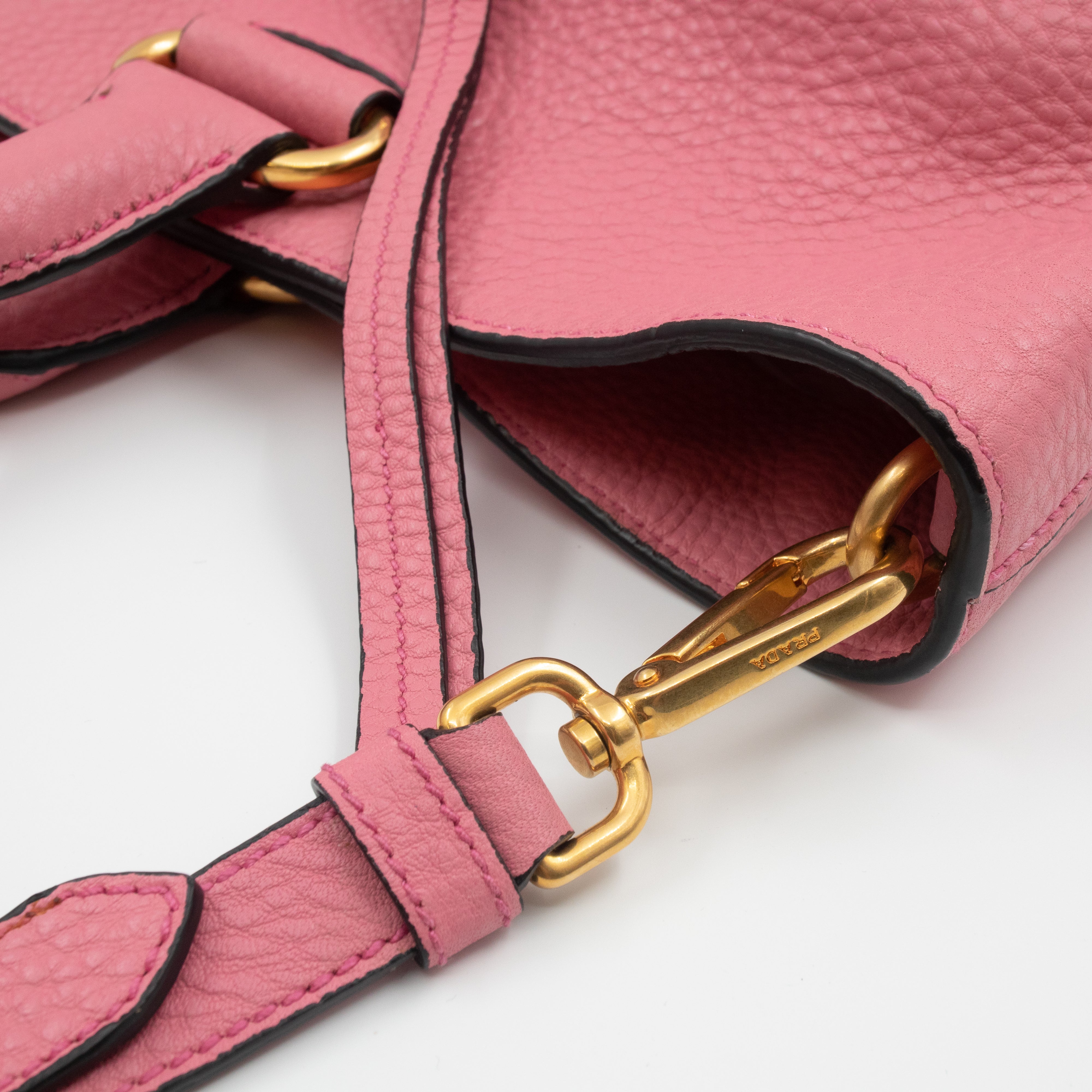 Large Shopping Tote Pink Leather