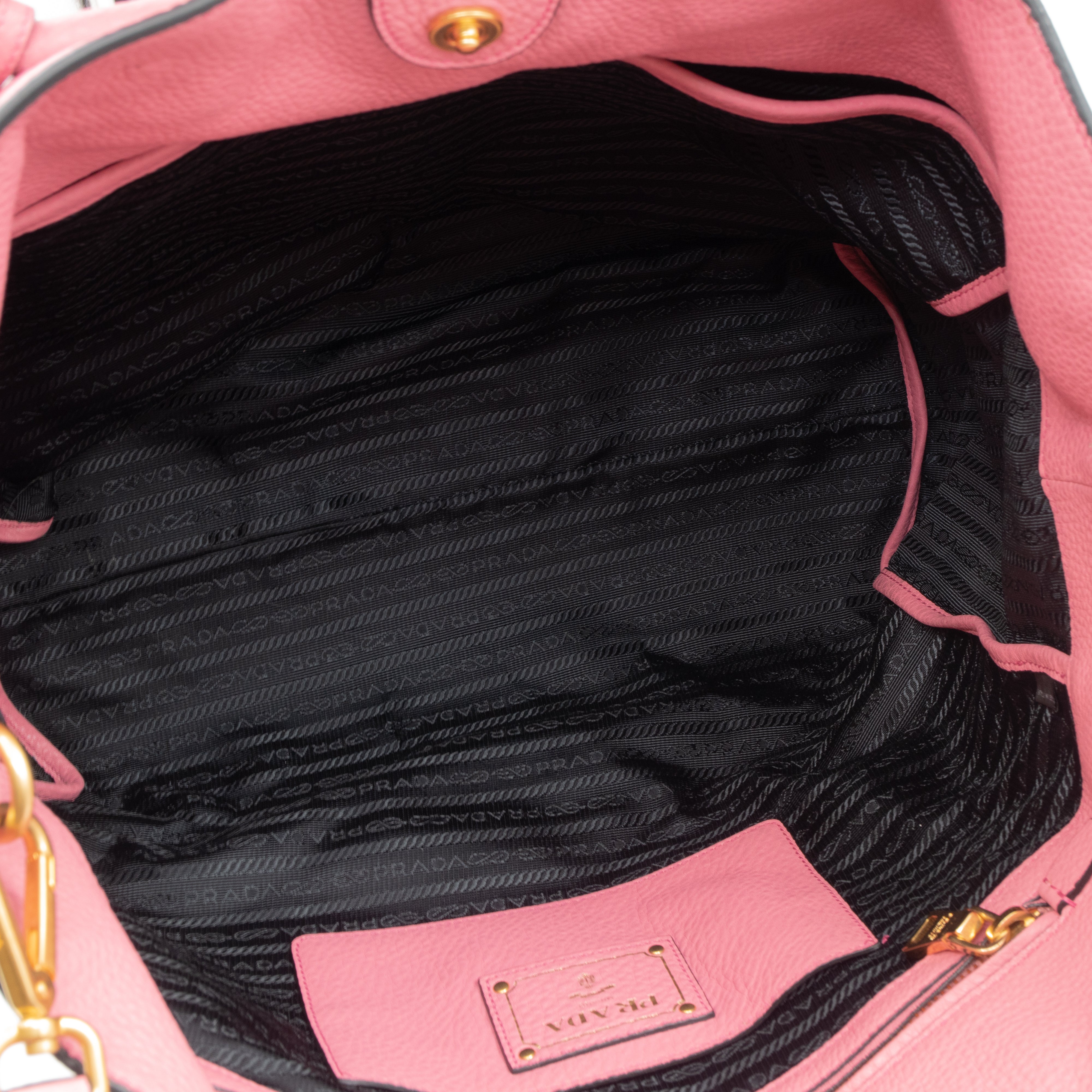Large Shopping Tote Pink Leather