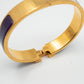 Clic H Bracelet Narrow Purple Gold