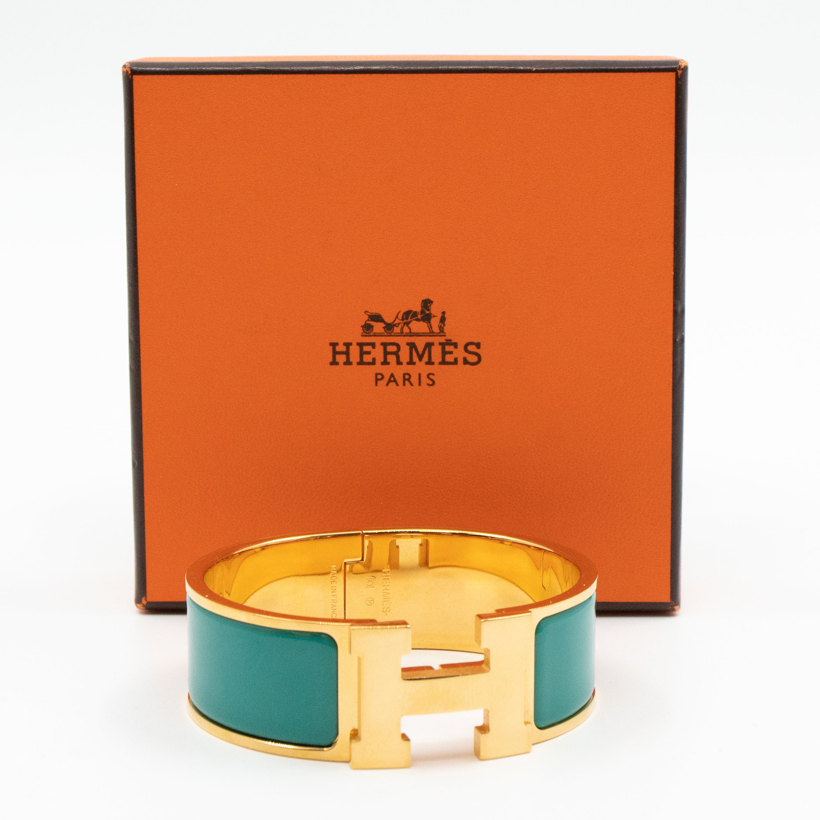 Clic Clac H Bracelet Medium Green Gold