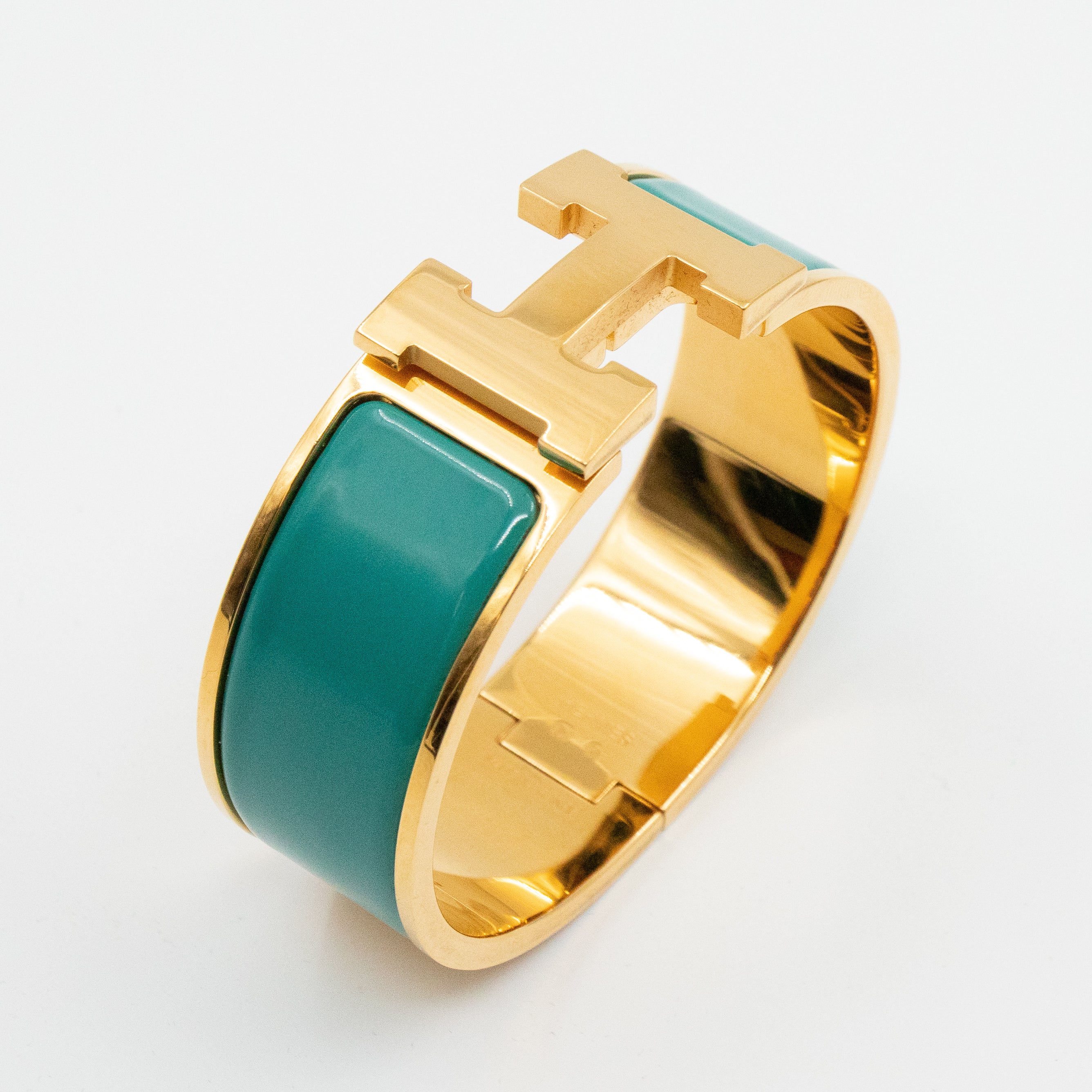 Clic Clac H Bracelet Medium Green Gold