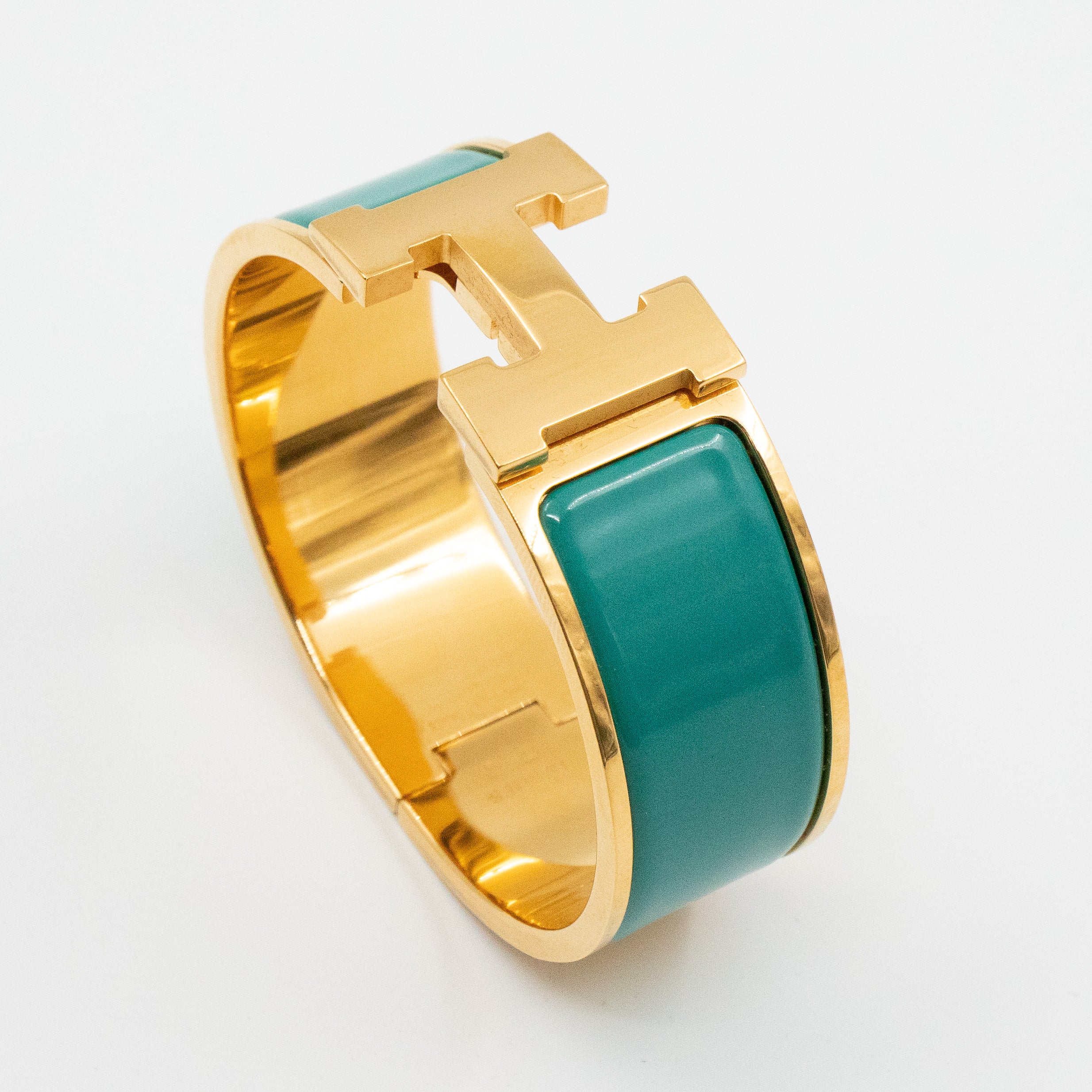 Clic Clac H Bracelet Medium Green Gold