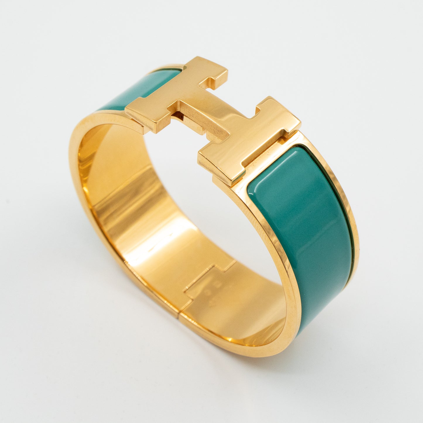 Clic Clac H Bracelet Medium Green Gold