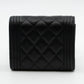 Small Classic Flap Boy Wallet Black Leather