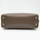 Pyramid Frame Satchel Gray Leather