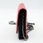 Classic Wallet On Chain Black Red Patent Leather