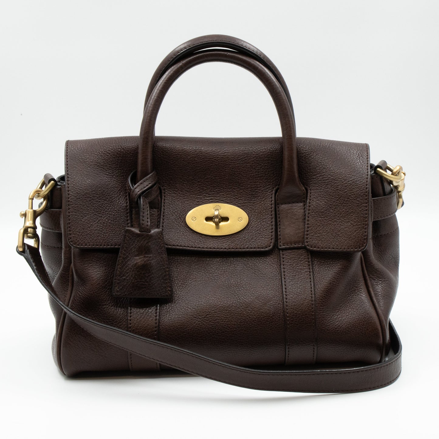 Small Bayswater Satchel Chocolate Leather