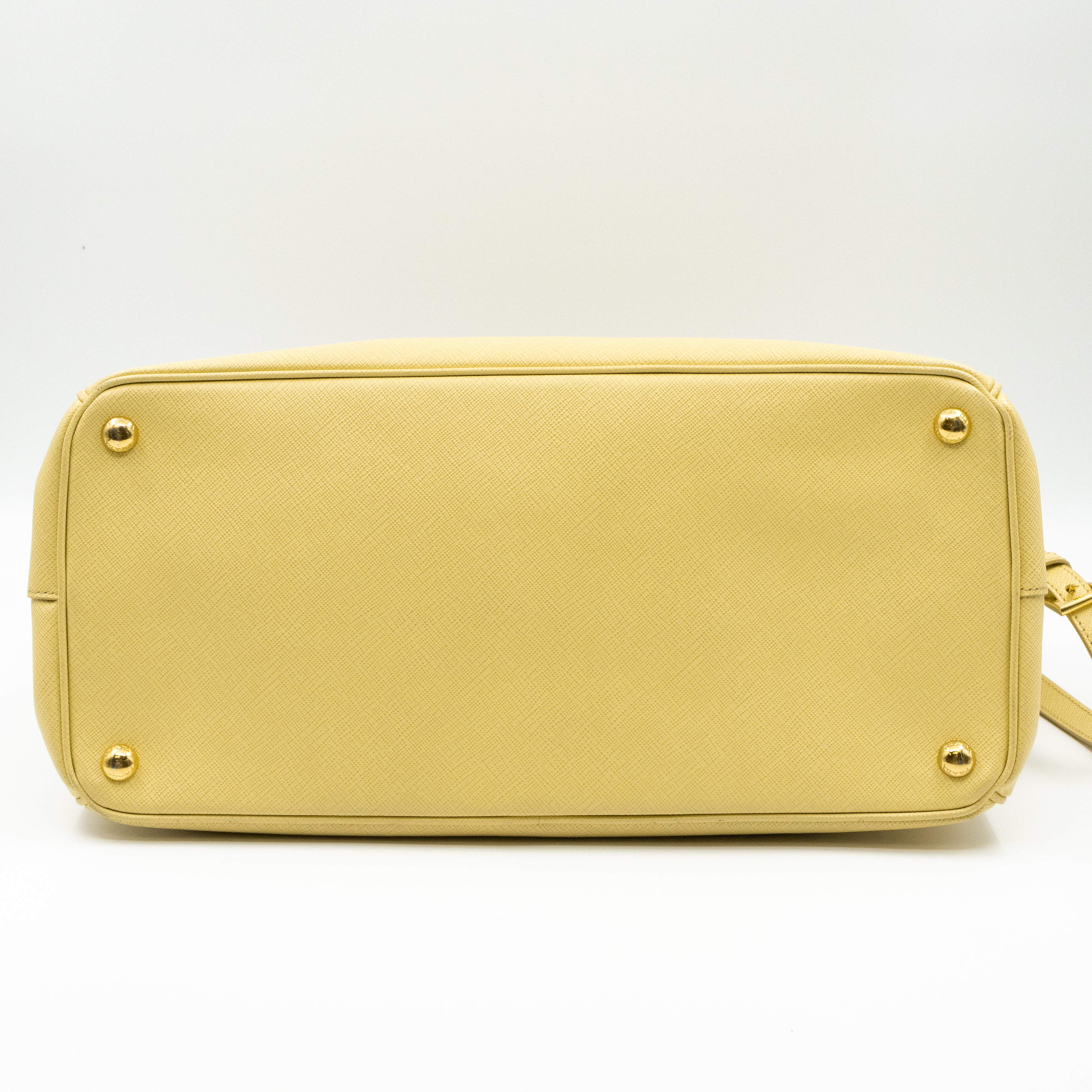 Galleria Large Double Zip Yellow Saffiano
