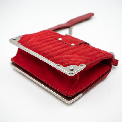 Cahier Red Suede Bag