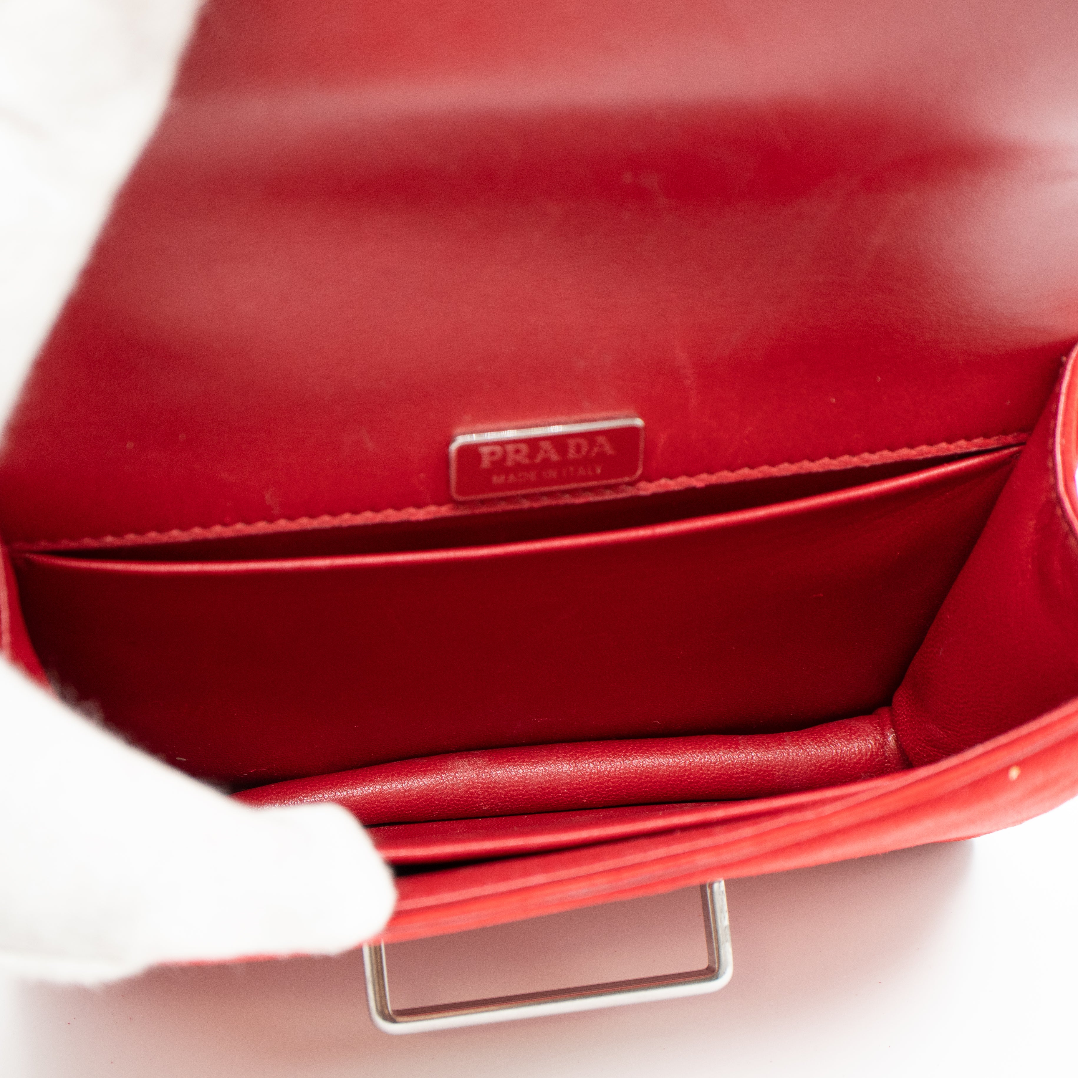 Cahier Red Suede Bag