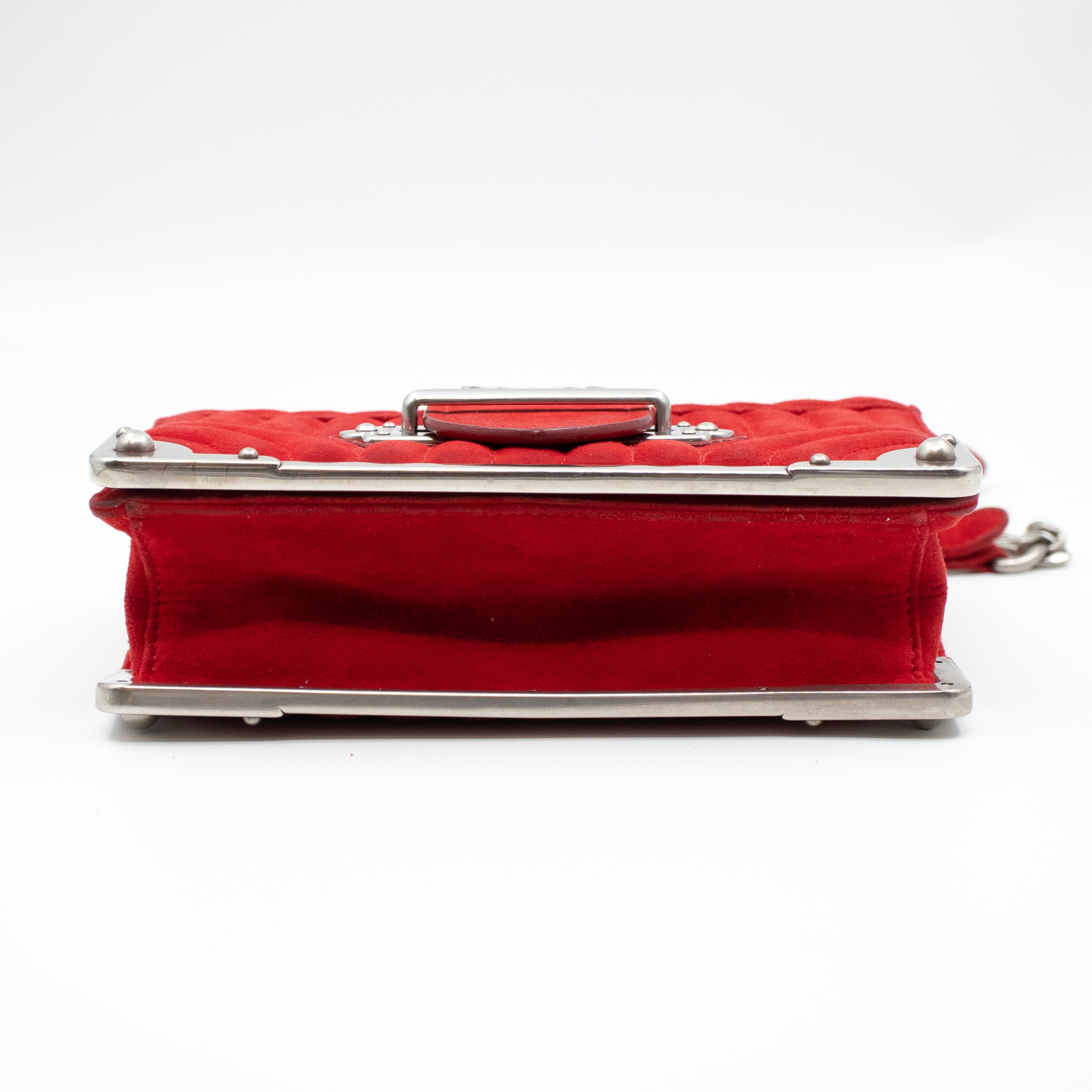 Cahier Red Suede Bag
