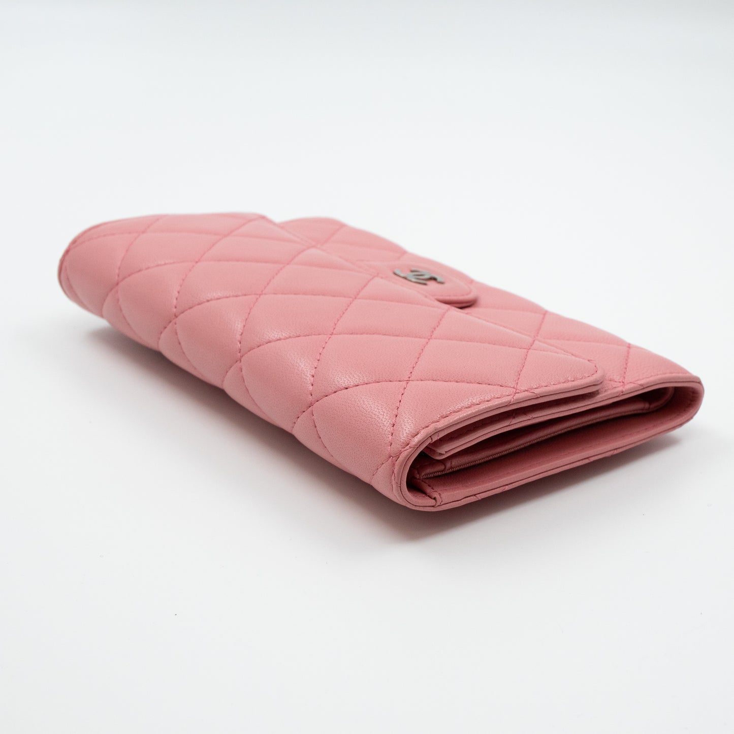 Classic Flap Wallet Pink Leather