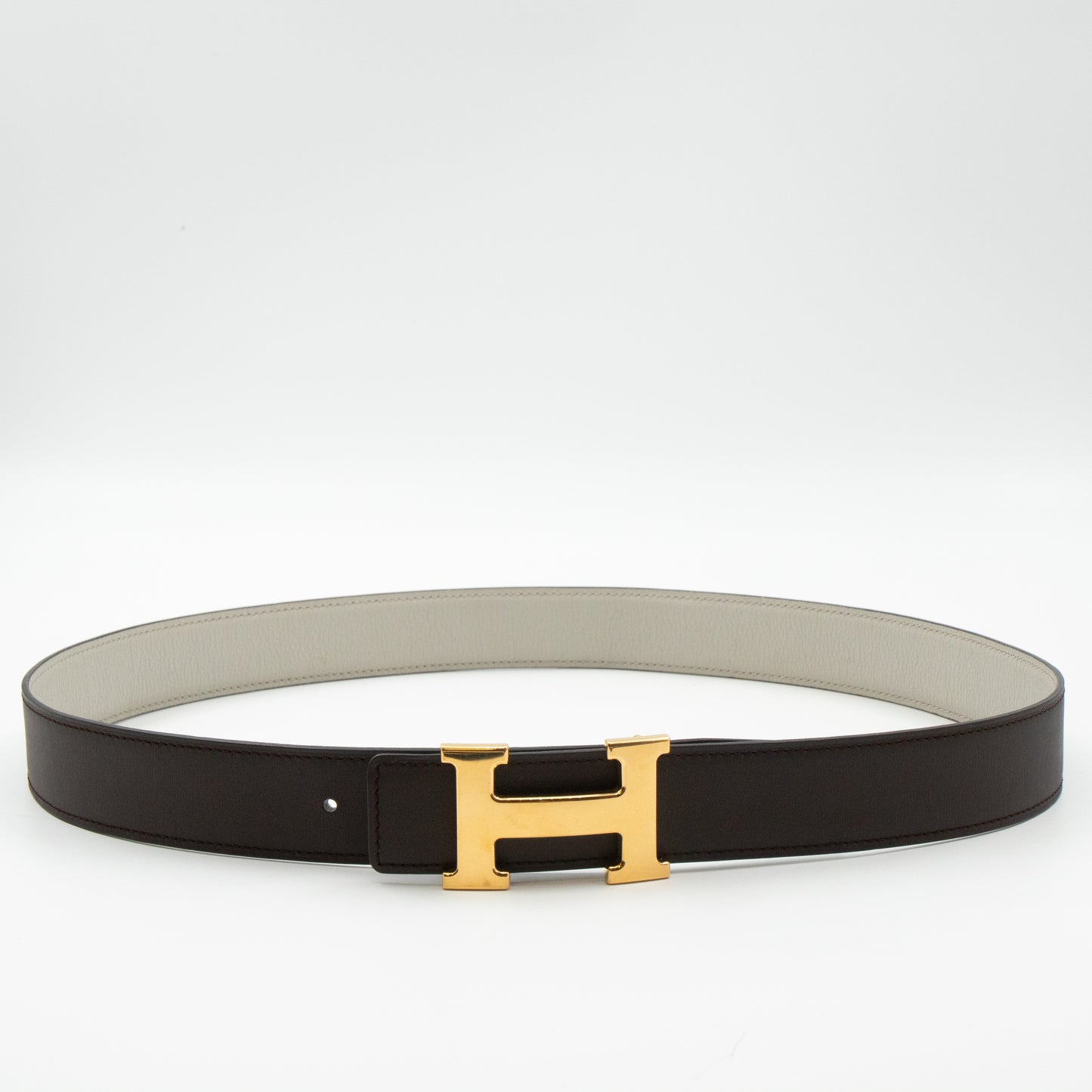H Buckle & Reversible Leather Belt 90